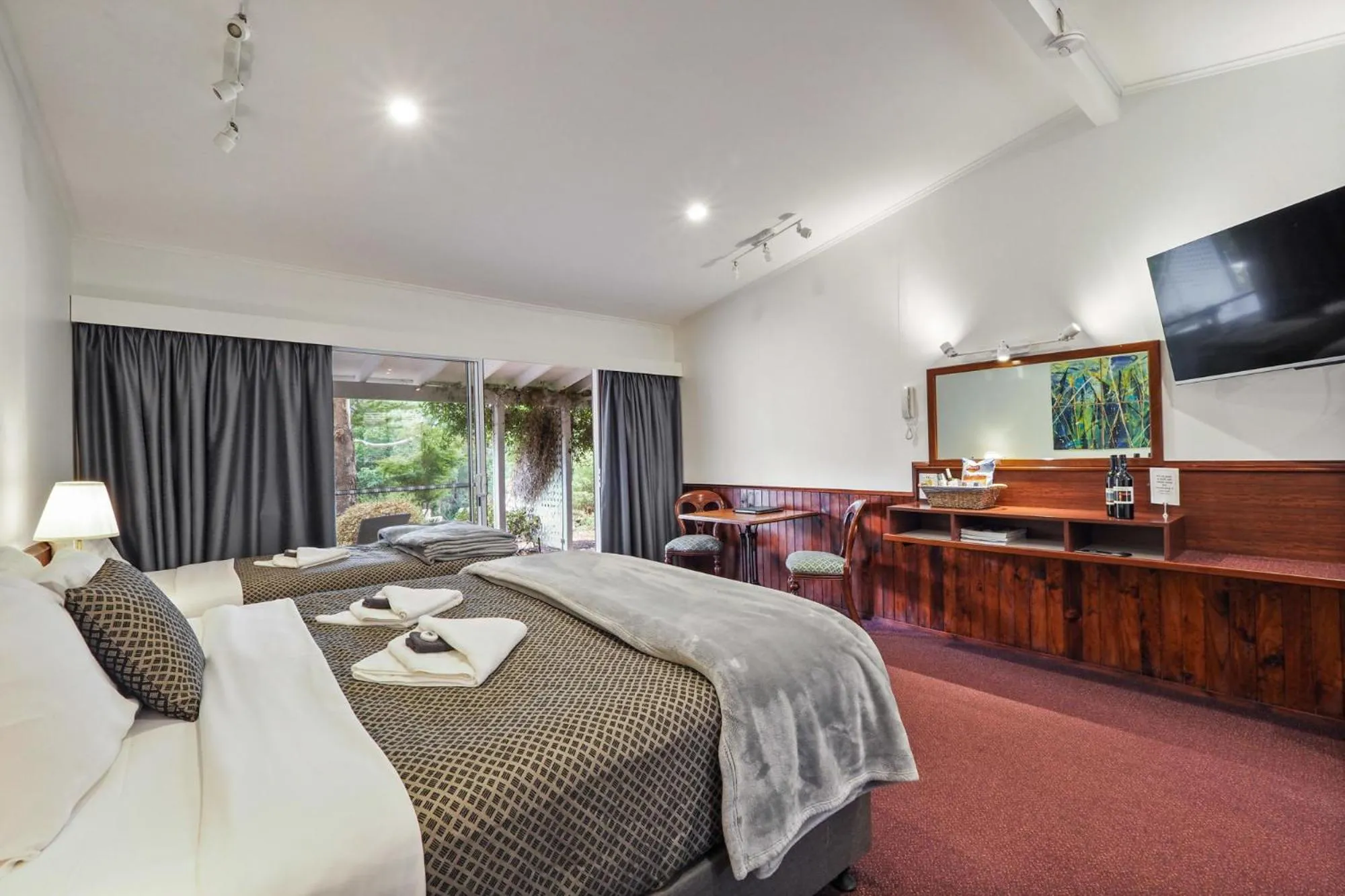 Bed in Forest Lodge Resort