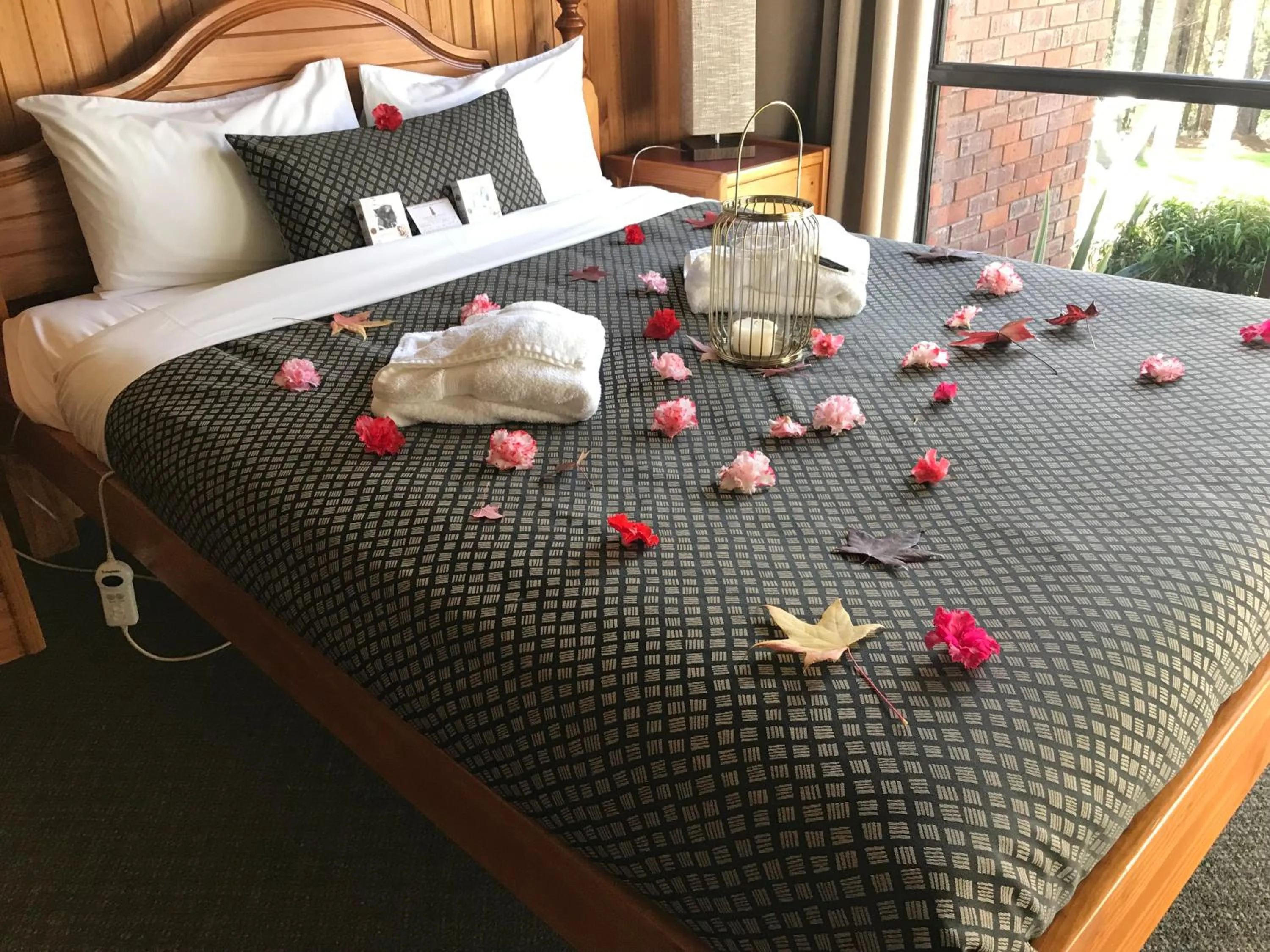 Spring, Bed in Forest Lodge Resort