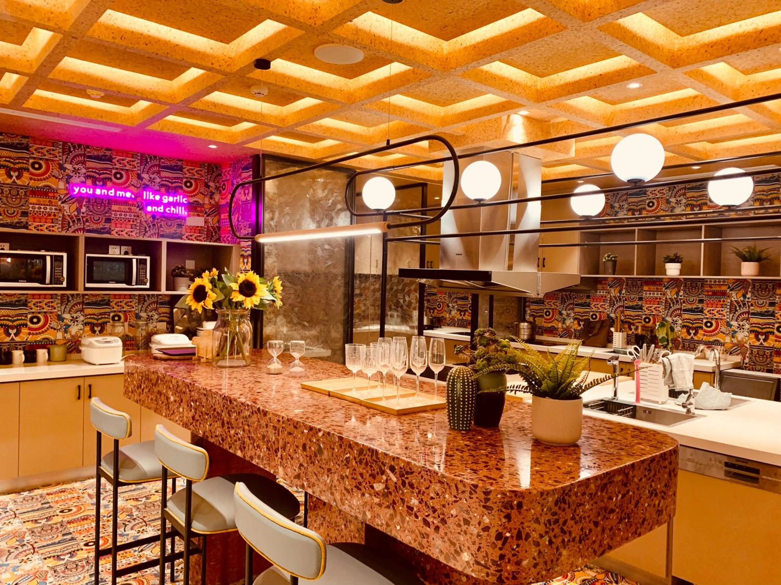 Communal kitchen in lyf Dayanta Xi'an