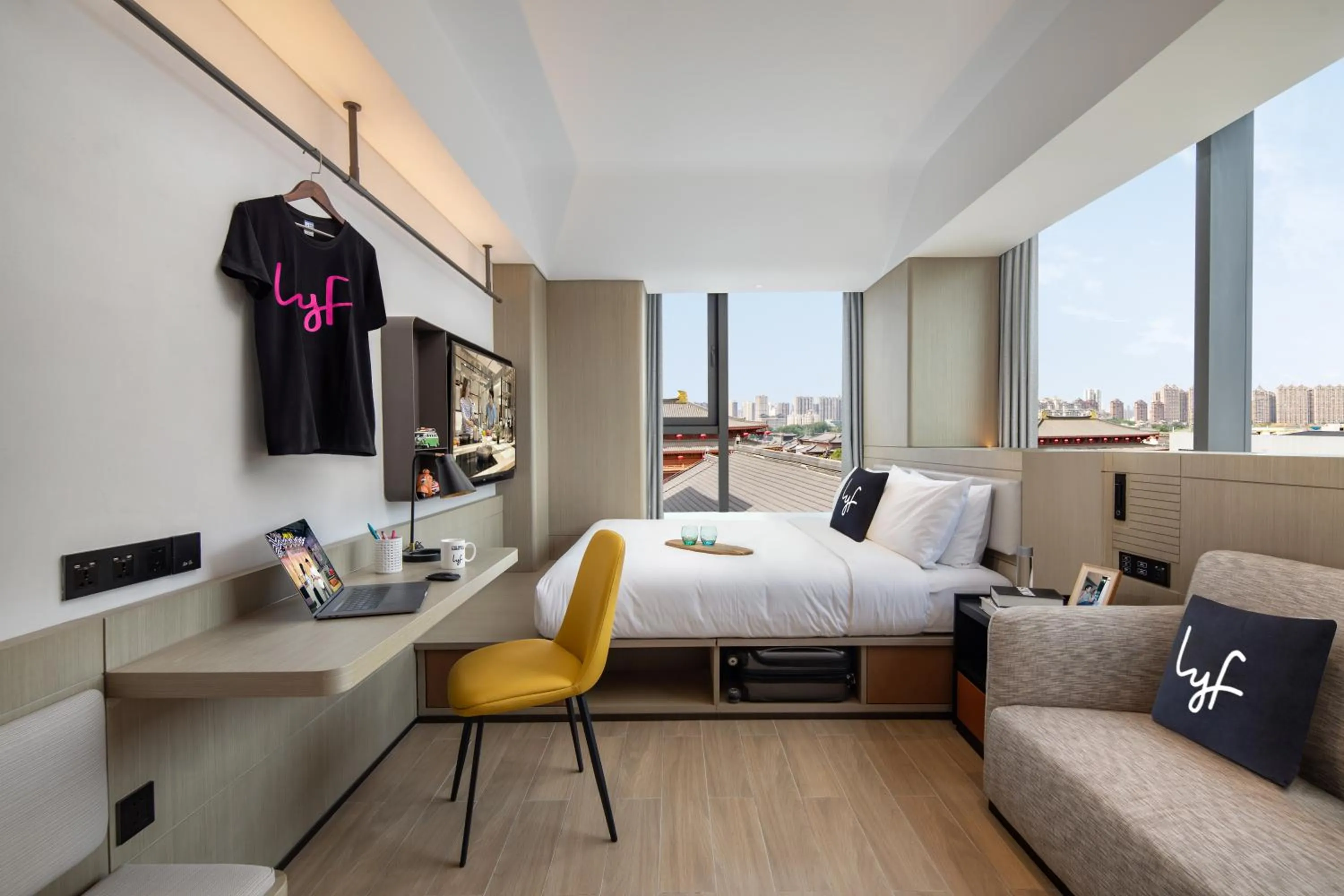 Photo of the whole room, Bed in lyf Dayanta Xi'an