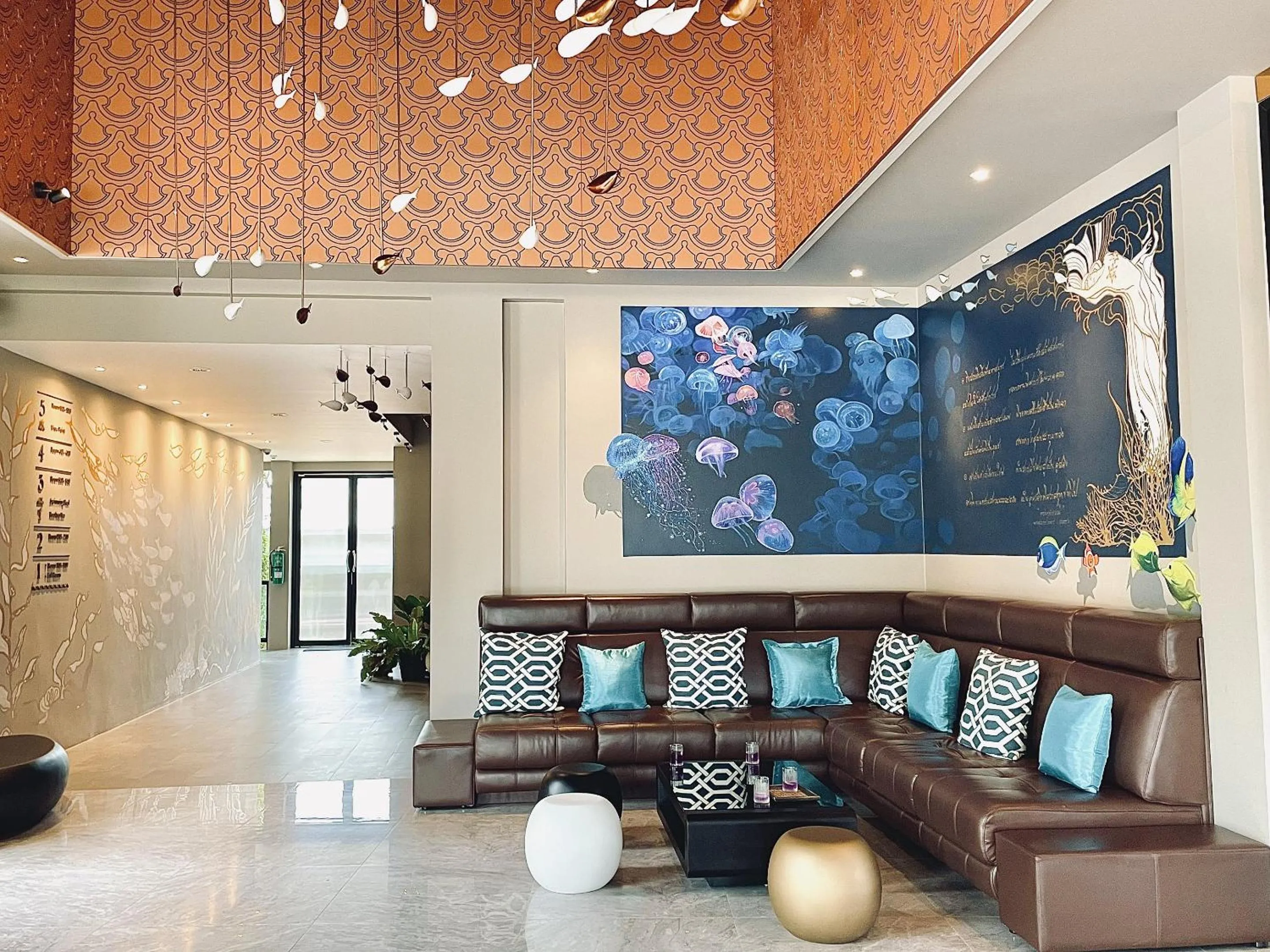 Seating area in The Poem Hotel