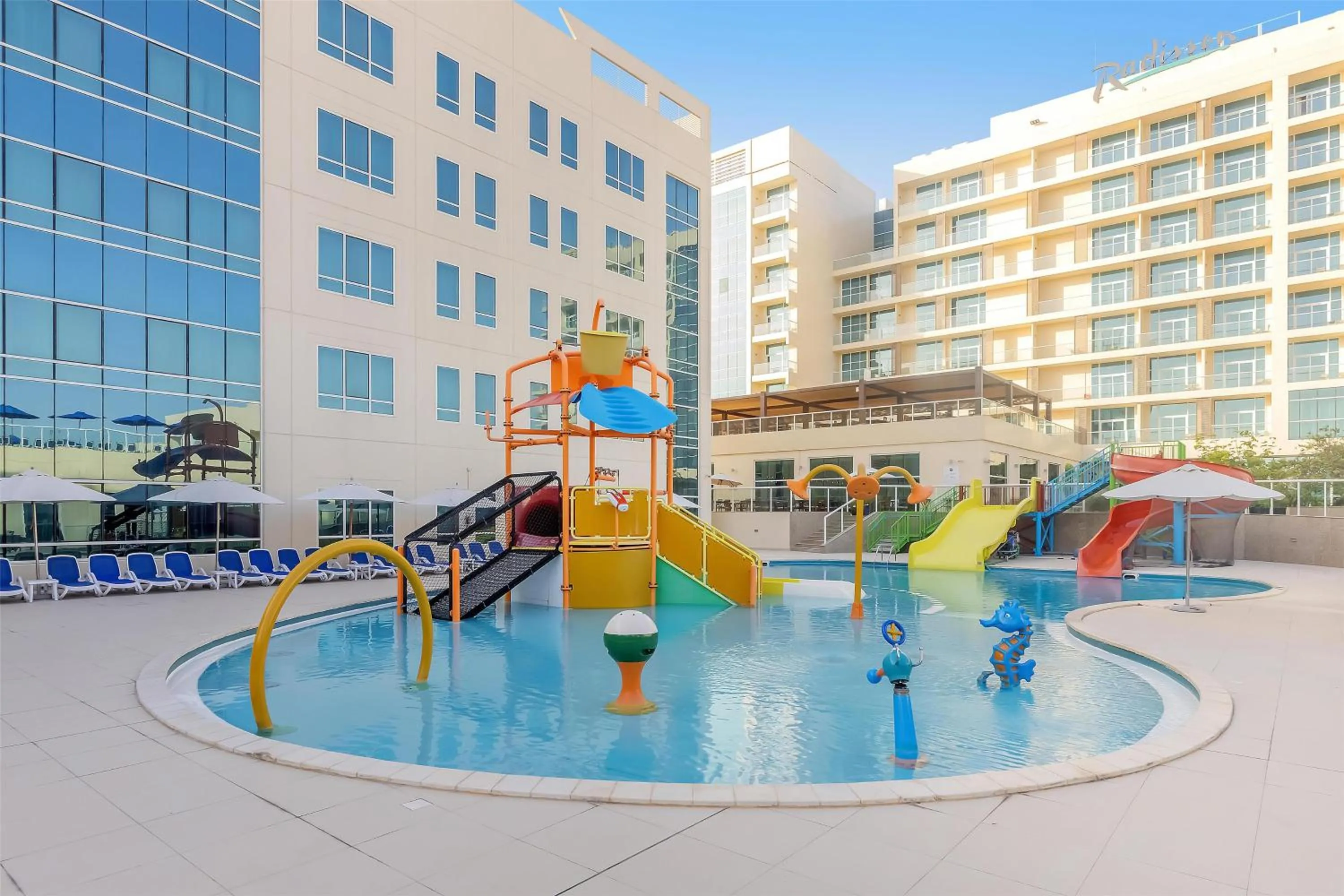 Pool view in Radisson Resort Ras Al Khaimah Marjan Island