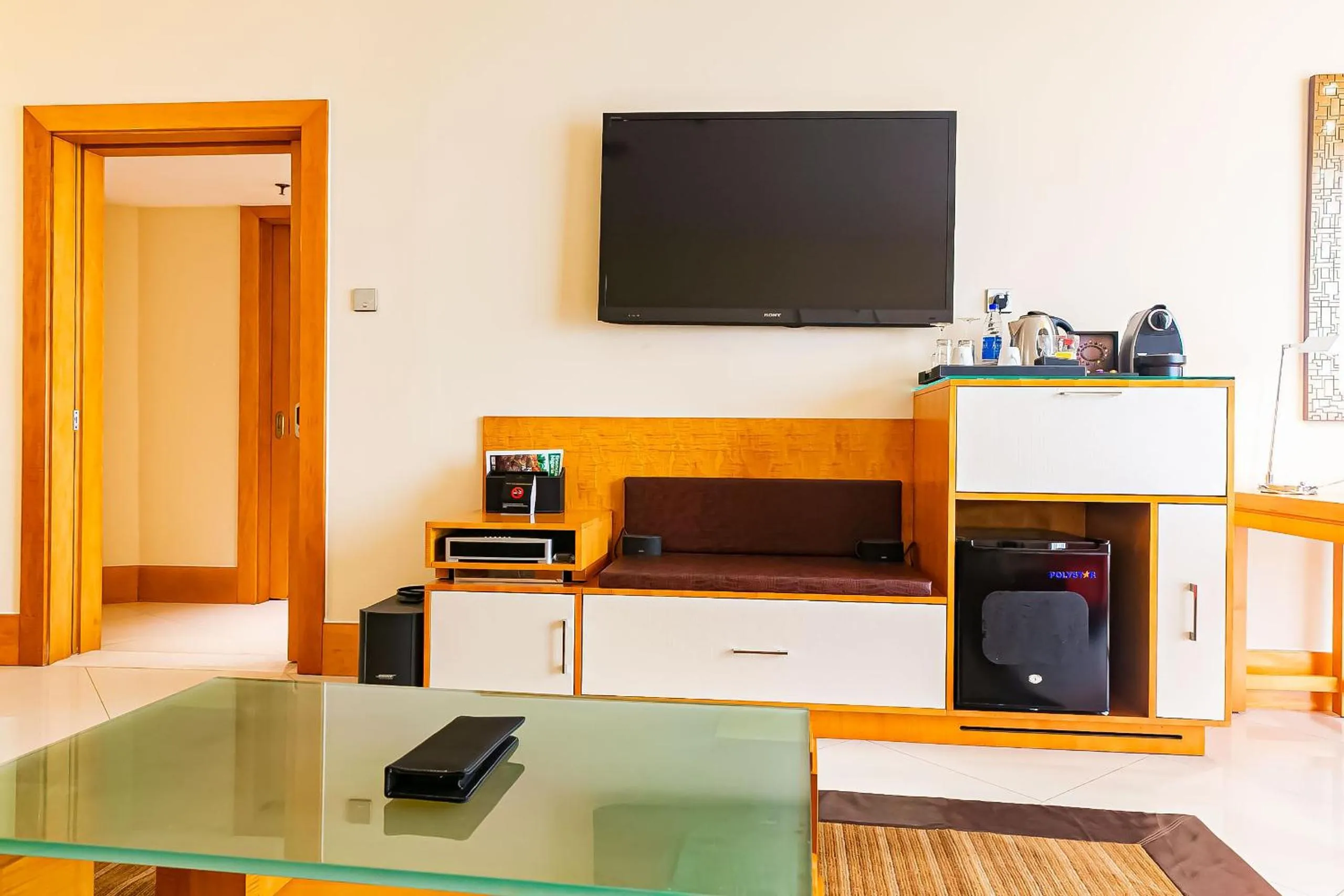 Communal lounge/ TV room in Lagos Continental Hotel