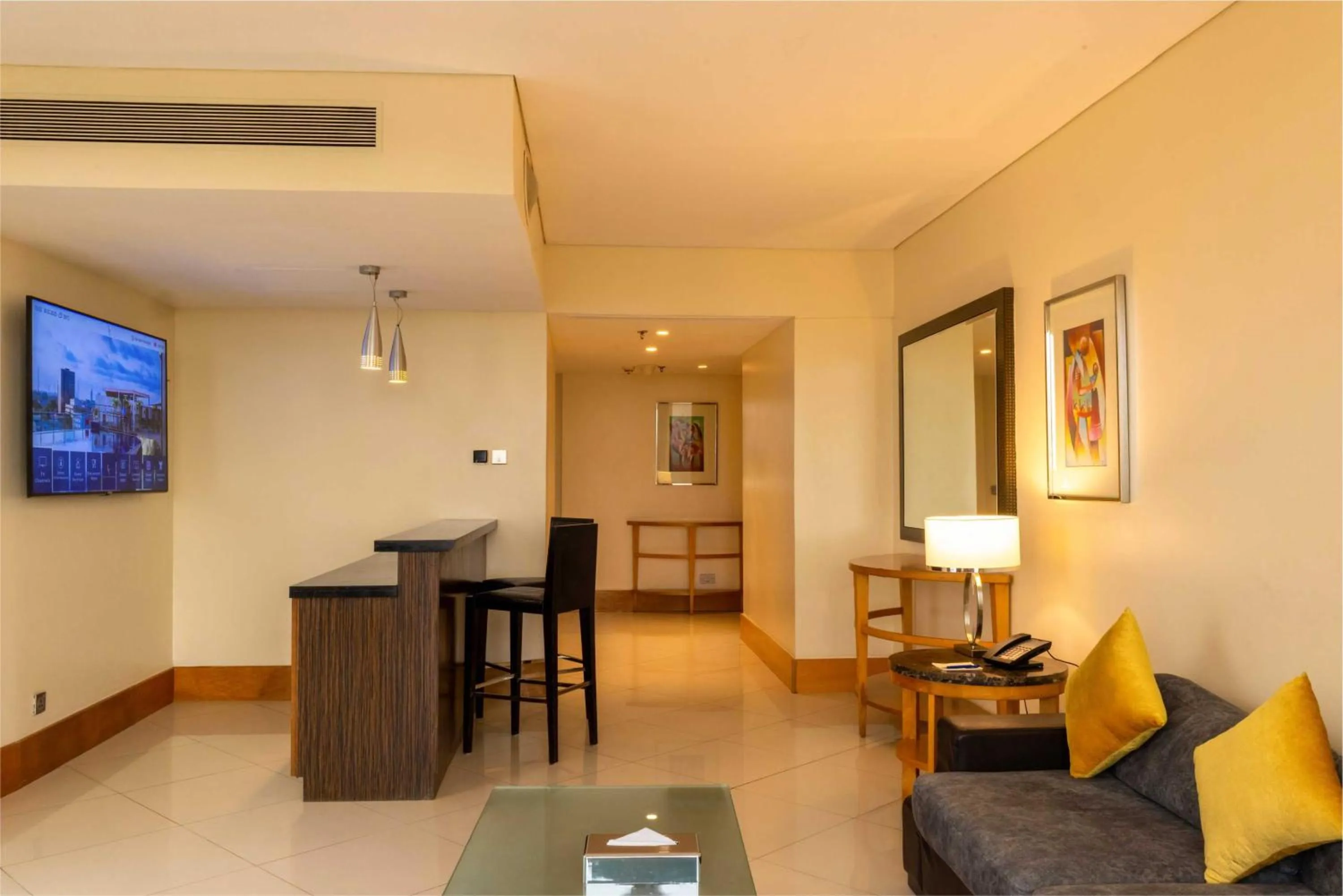 Seating area in Lagos Continental Hotel