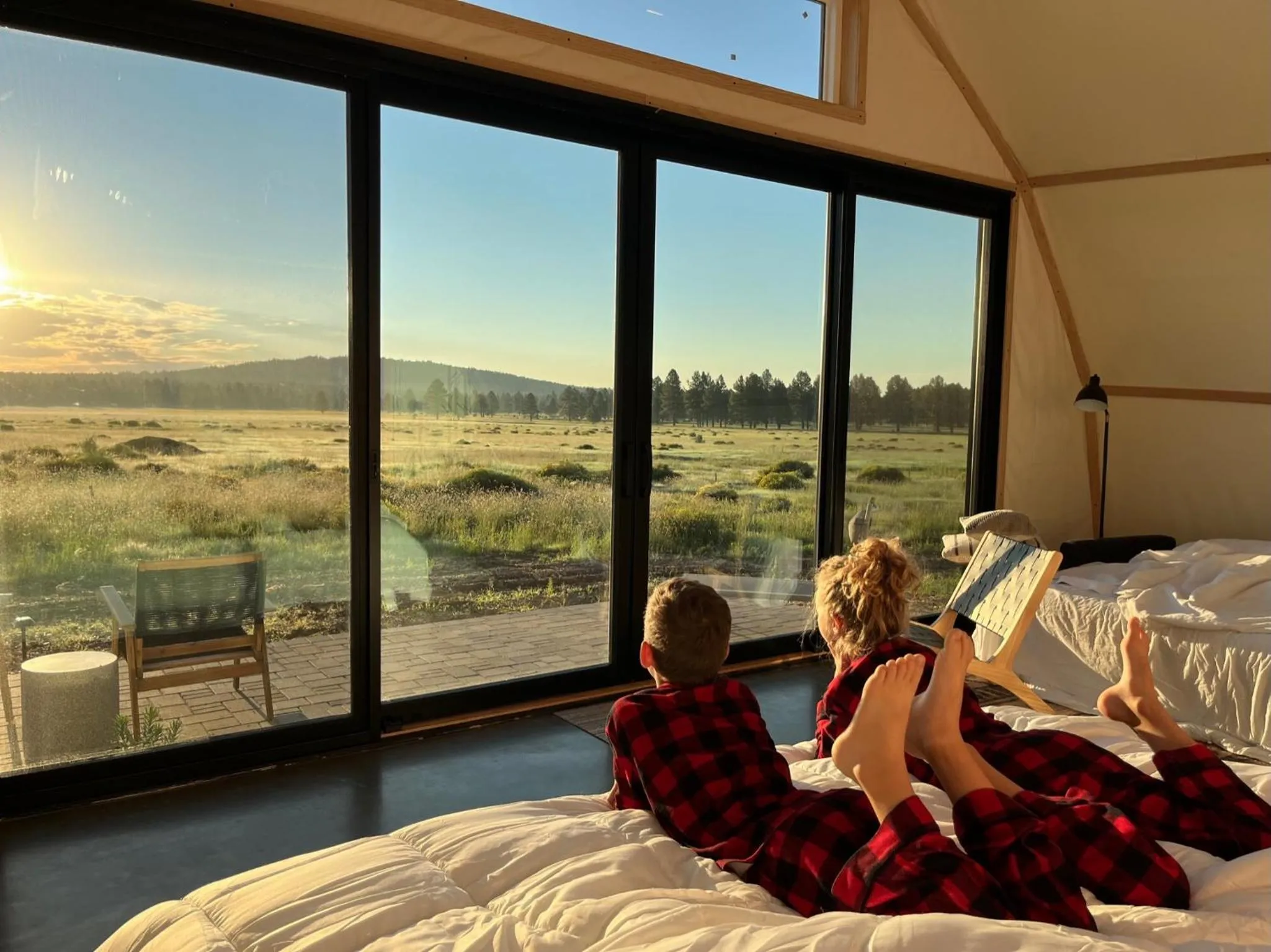 Bed in Backland Luxury Nature Resort