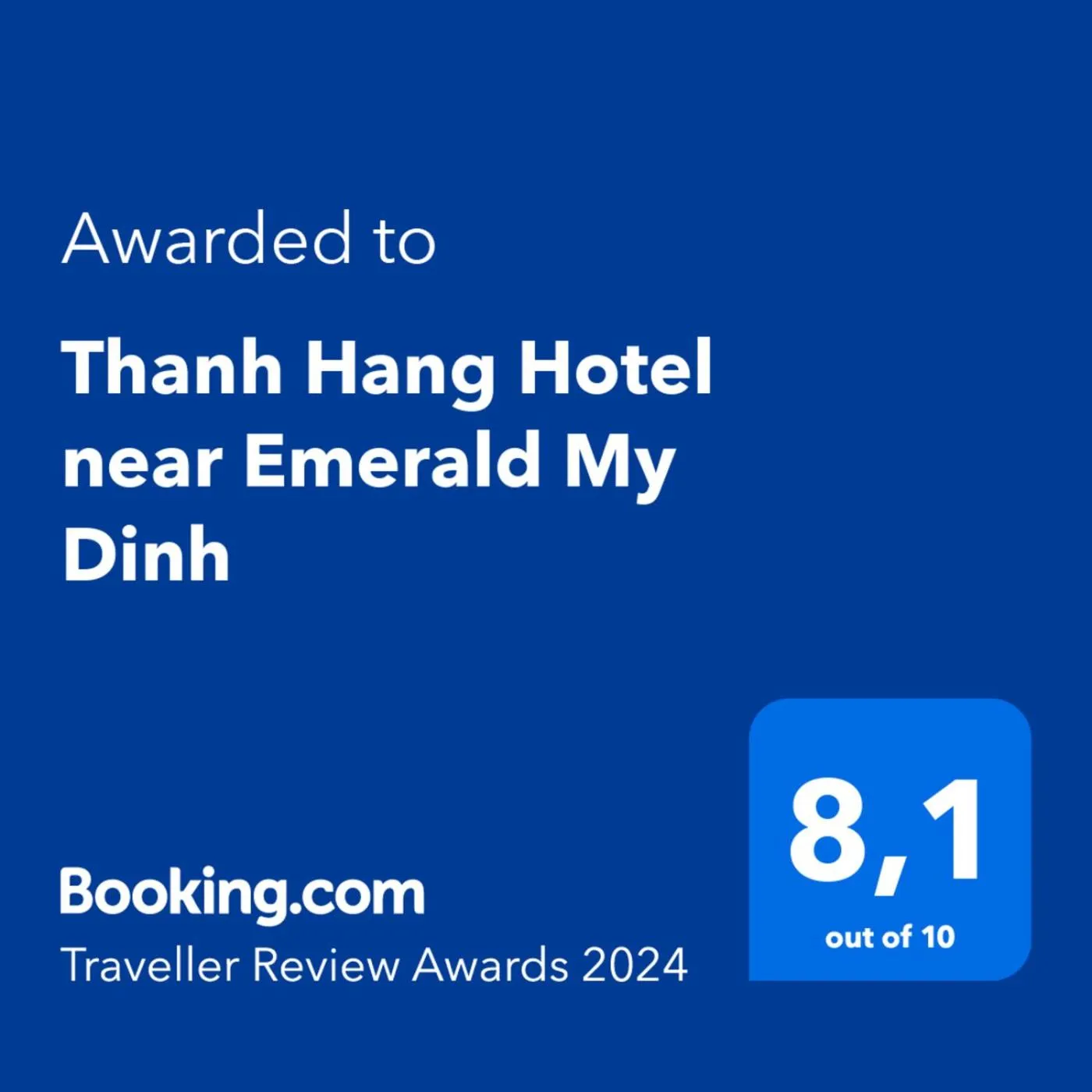Certificate/Award in Thanh Hang Hotel near Emerald My Dinh