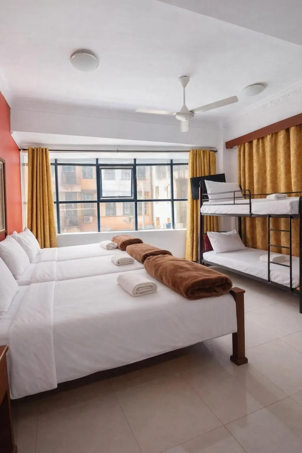 Bed in Rainbow Hotel