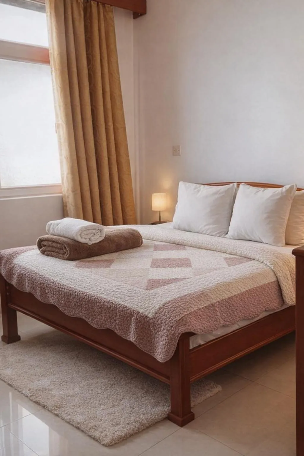 Bed in Rainbow Hotel