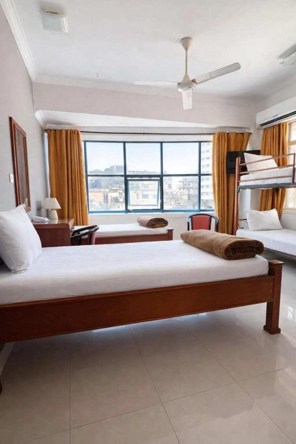 Bed in Rainbow Hotel