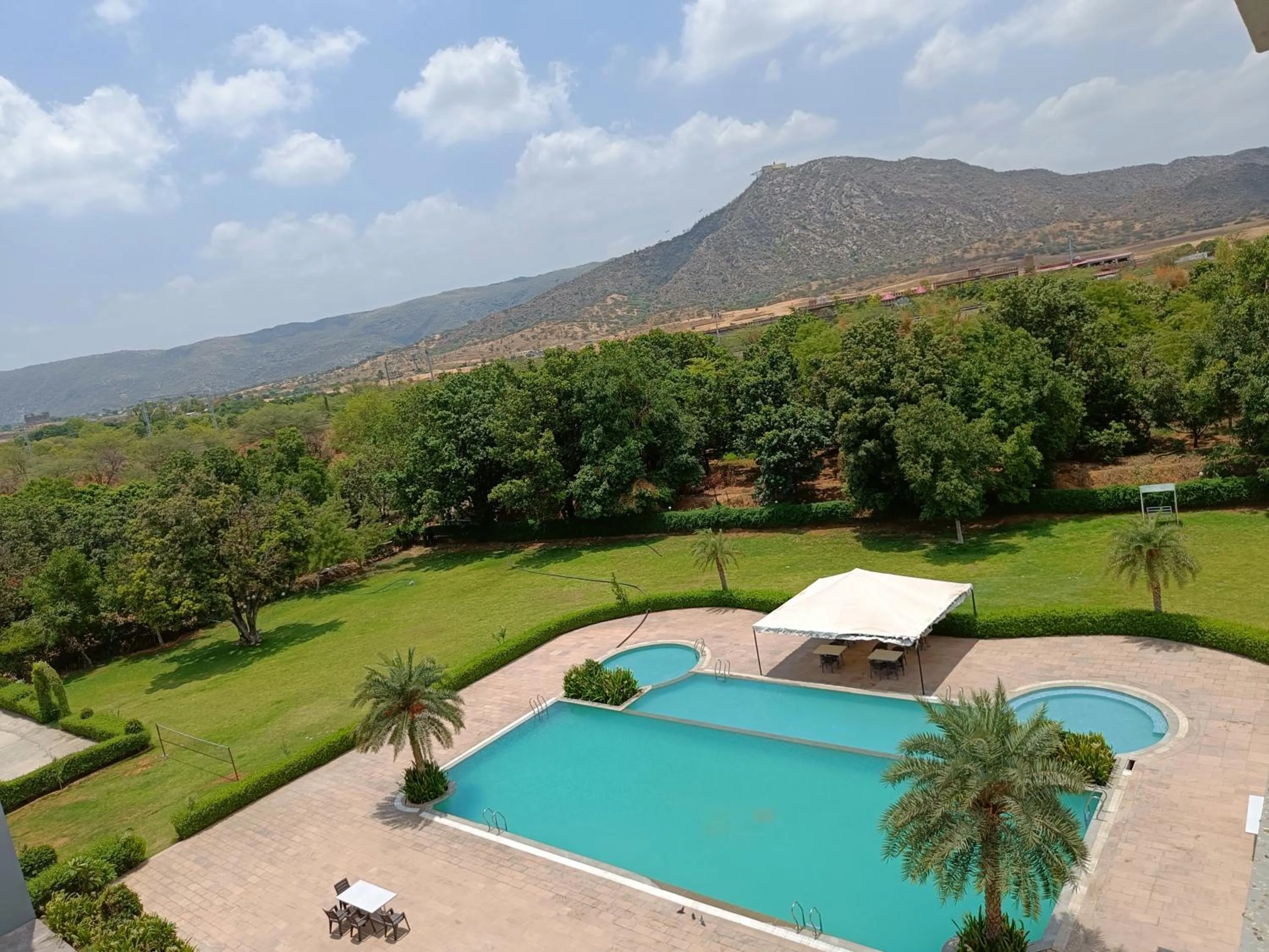 Pool view in Savitri Resort