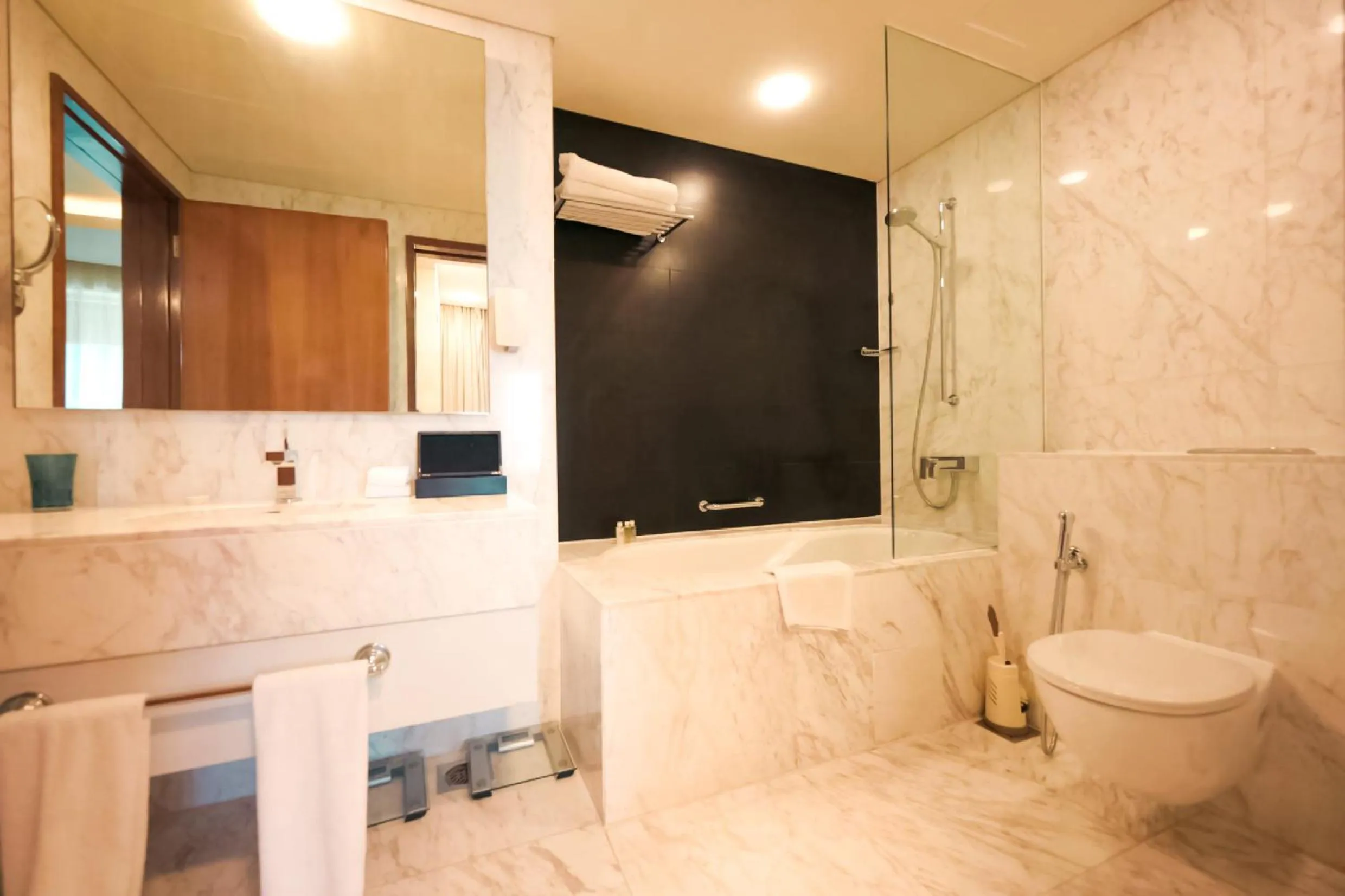 Shower in Emaar Fashion Avenue one bedroom - Formerly Address Dubai Mall Four Apple Holiday Homes