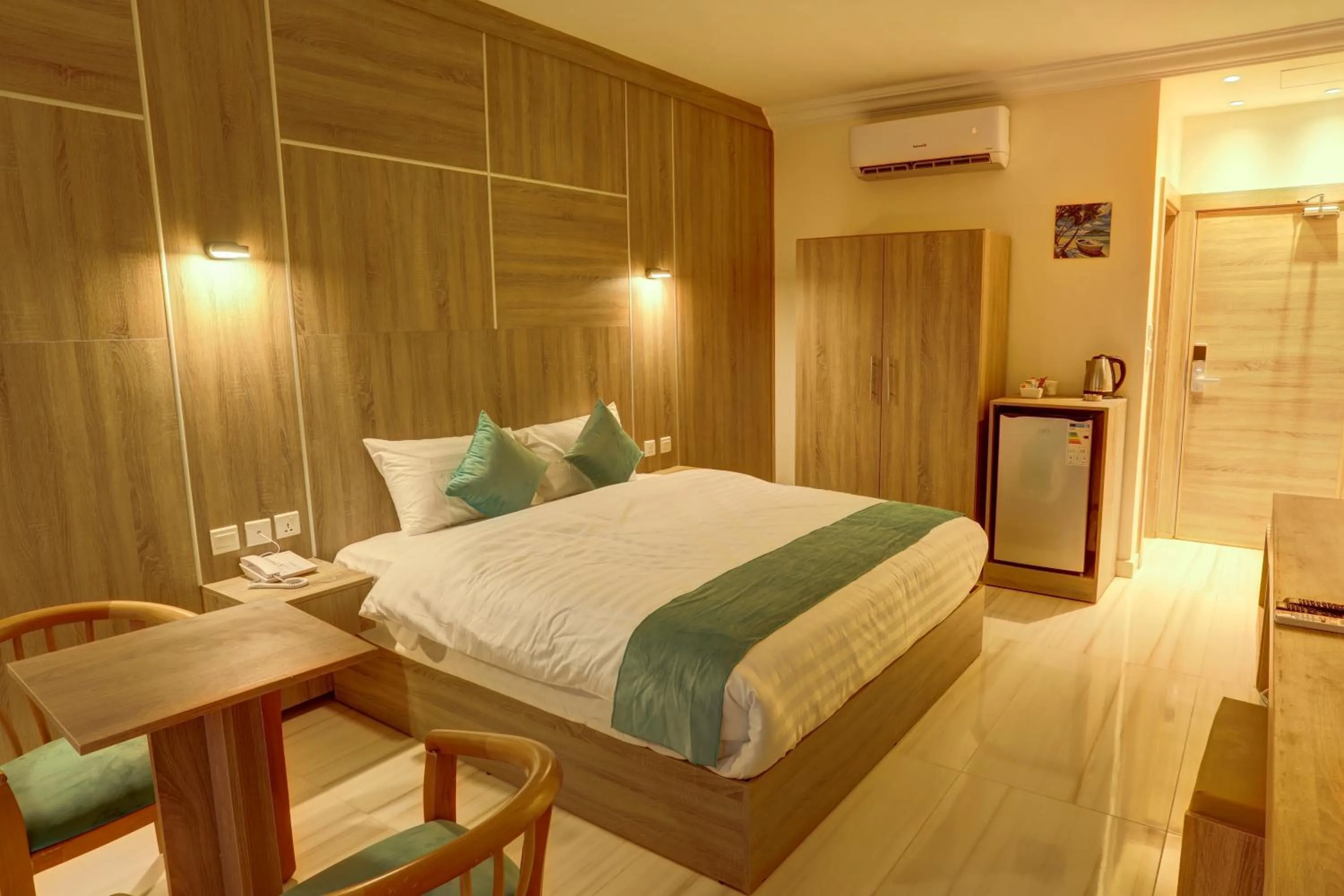 Bed in Turquoise Hotel