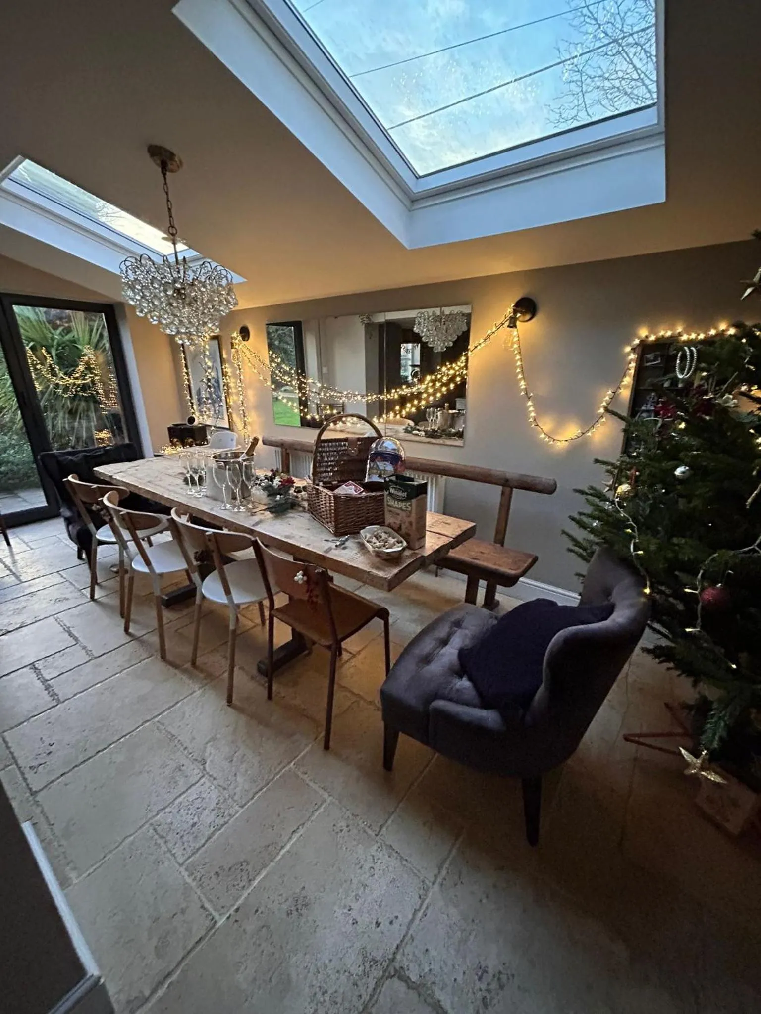 Seating area in Stone Cottage