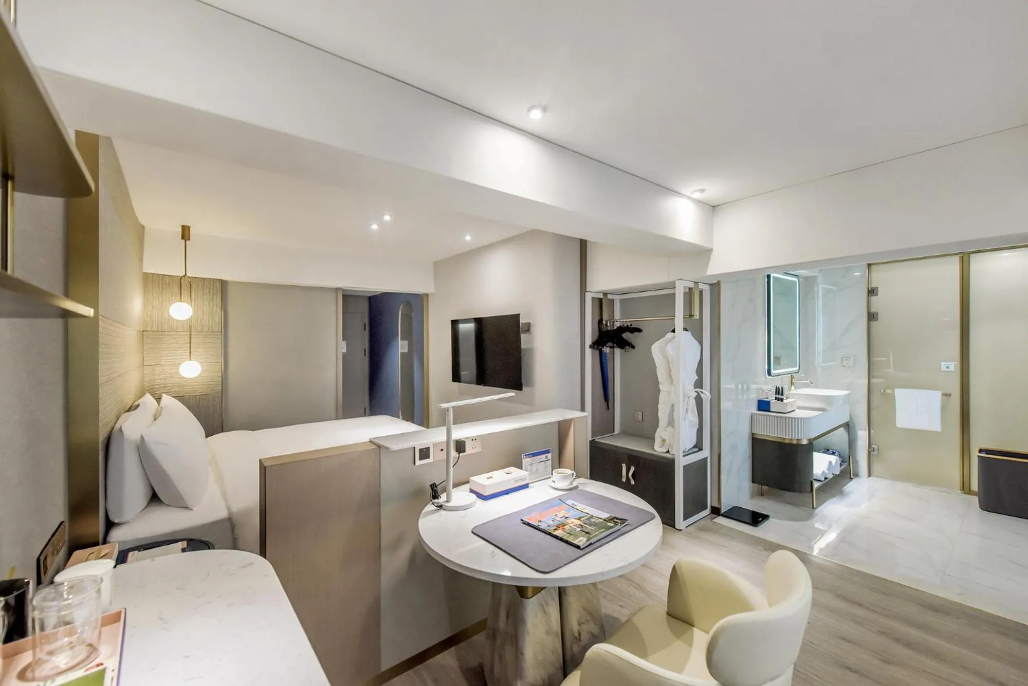 Seating area in Kuanrong Suites Hotel Liangjiang love sea shopping park