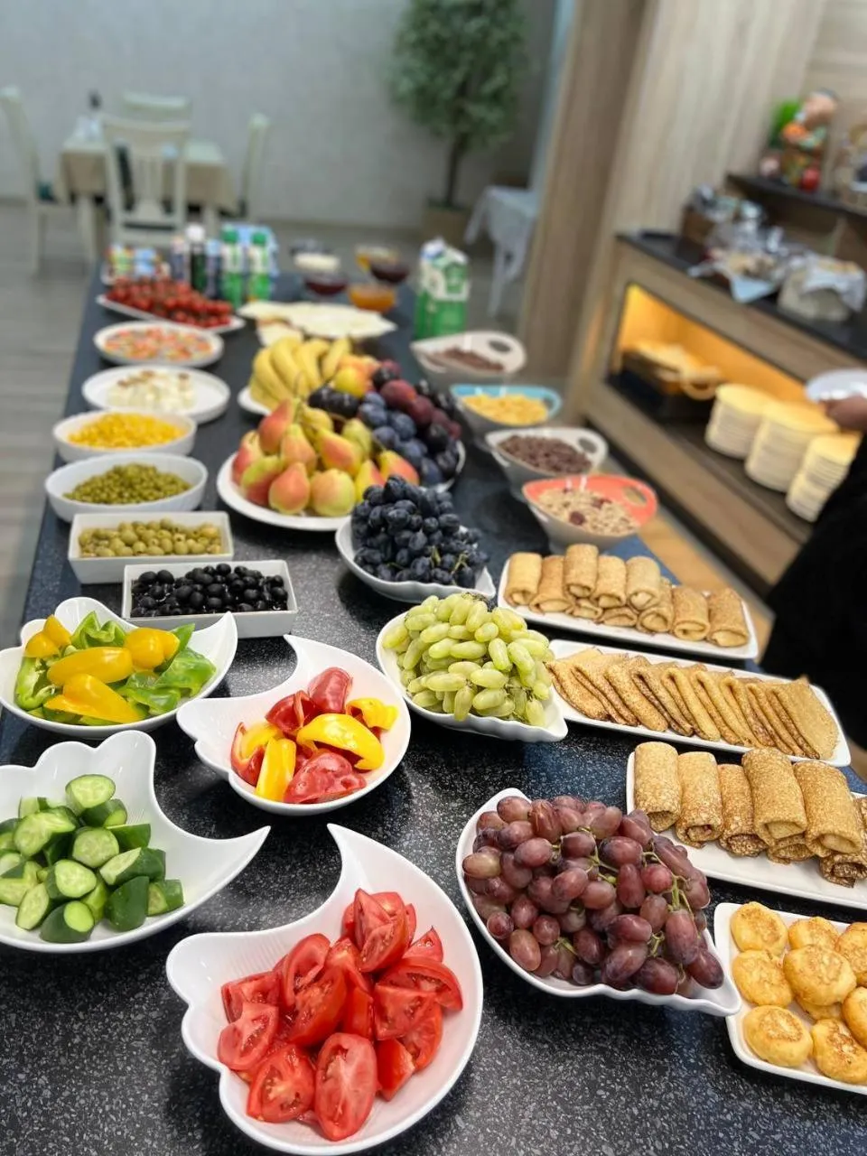 Buffet breakfast in al Madina Hotel Samarkand