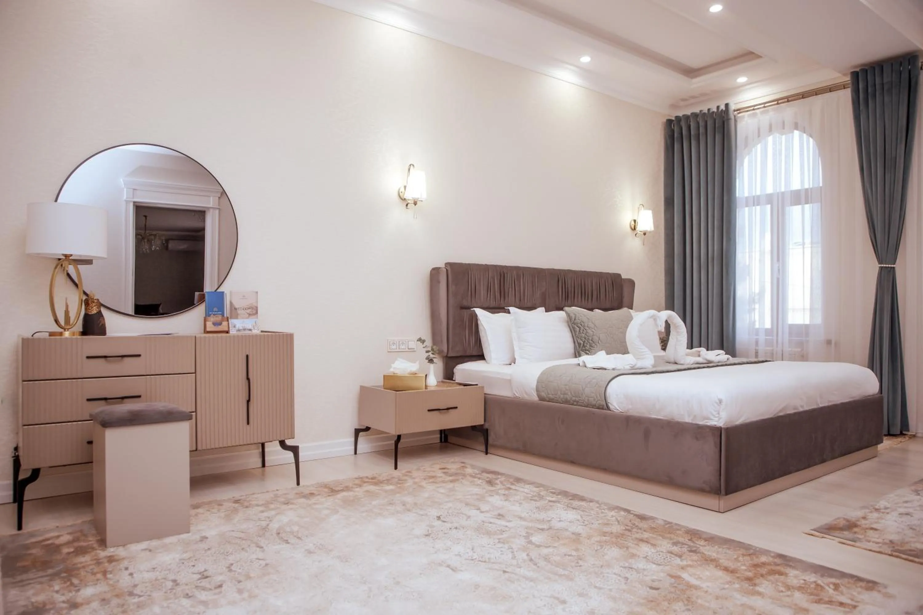 Bed in al Madina Hotel Samarkand