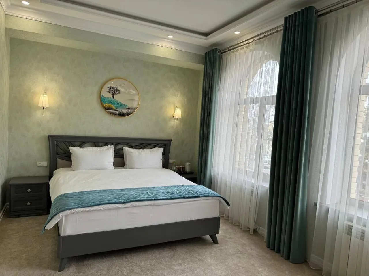 Bed in al Madina Hotel Samarkand