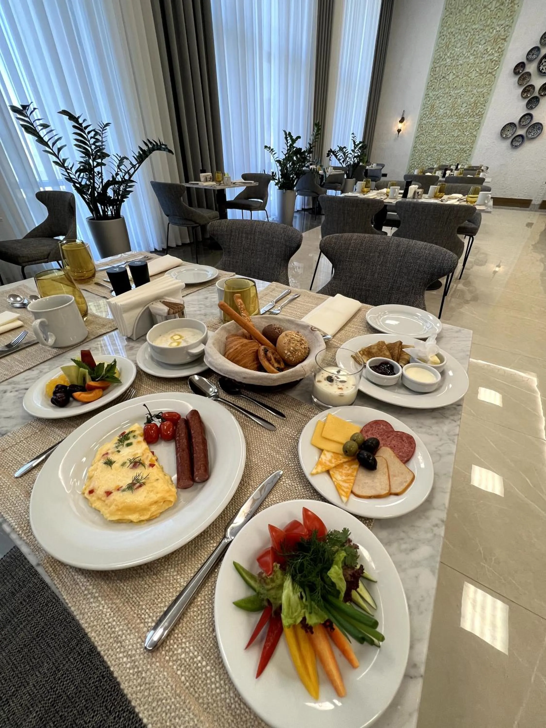 Breakfast in Farovon Khiva Hotel