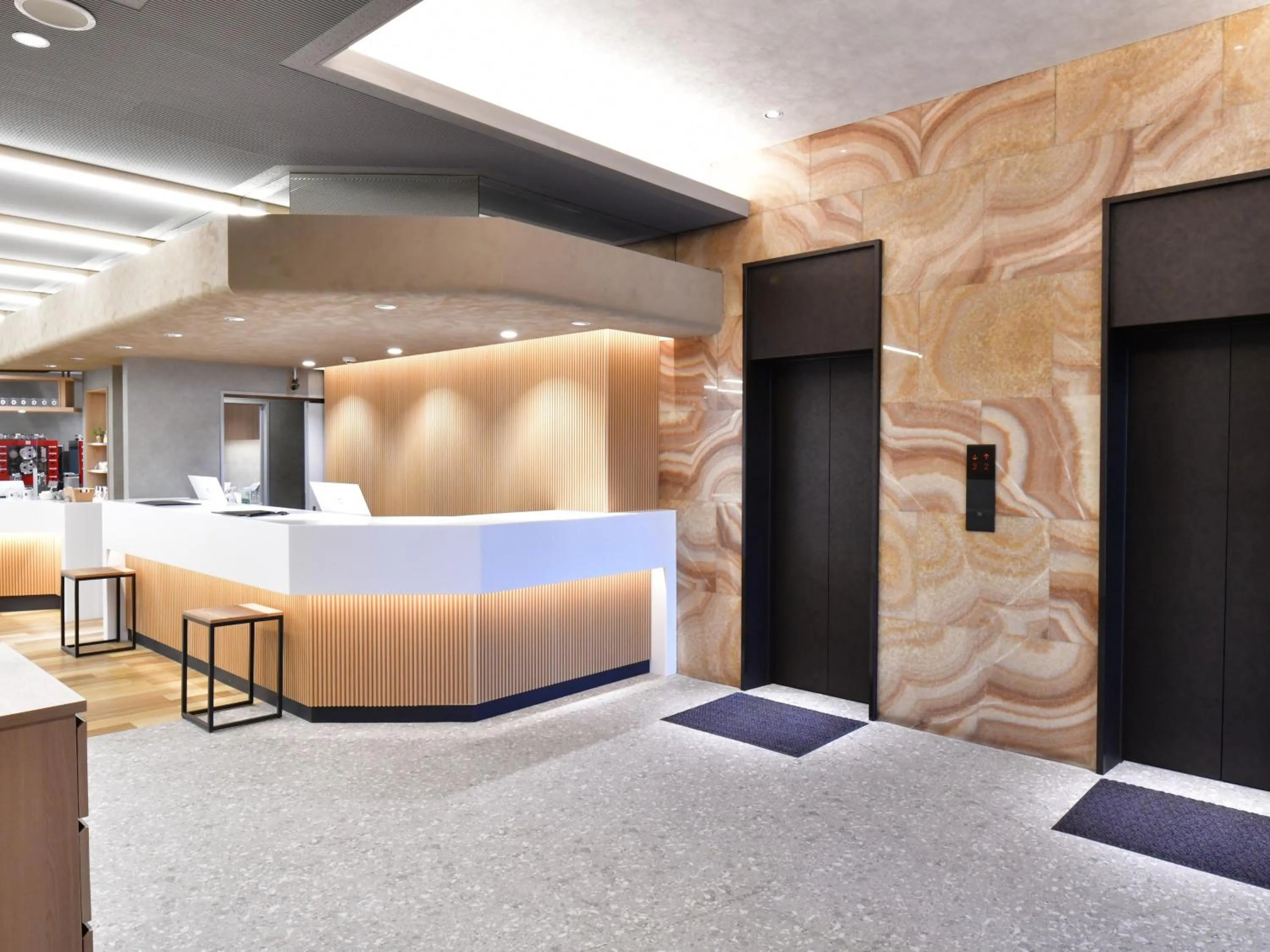 Lobby or reception, Bed in HOTEL MYSTAYS Soga