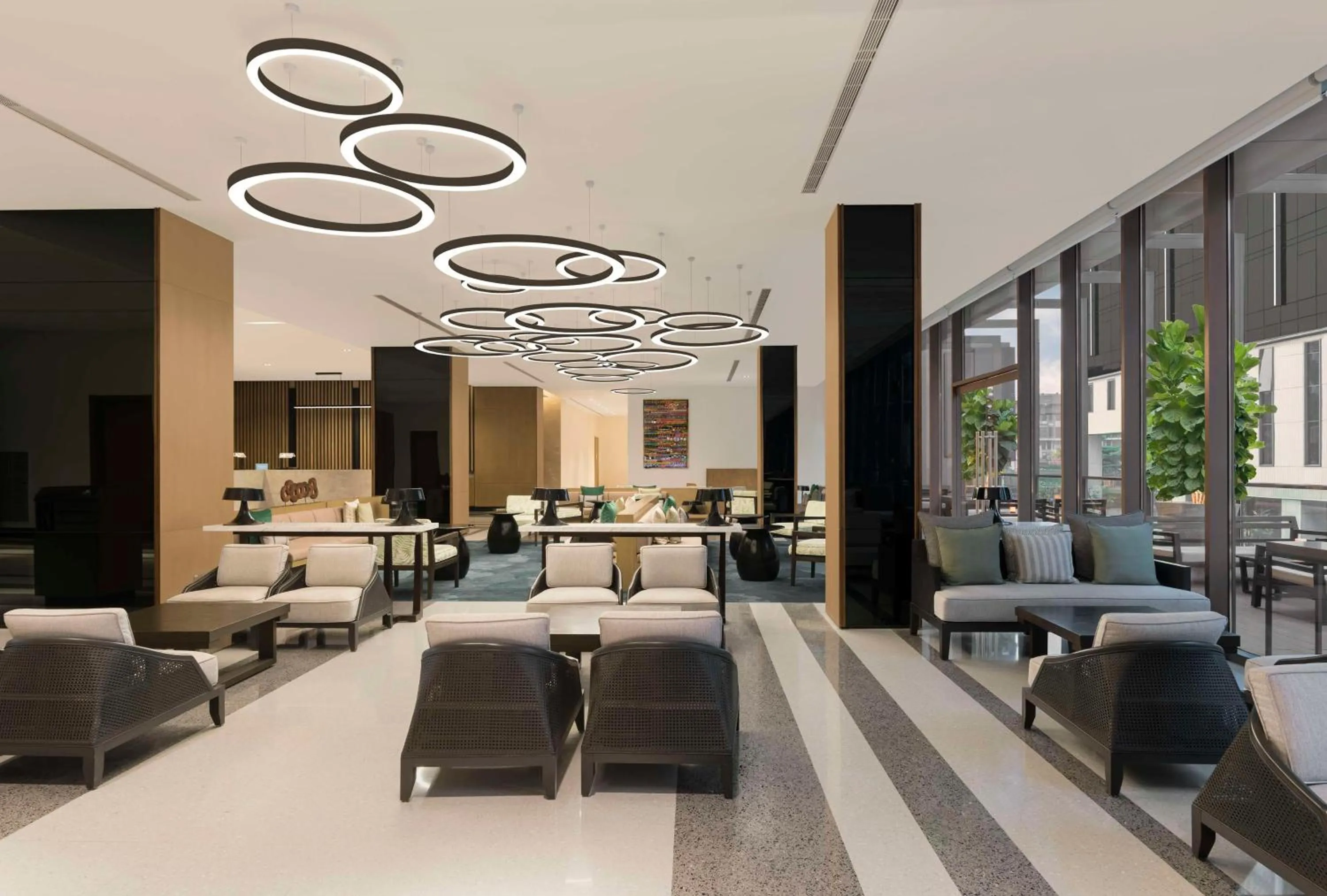 Lobby or reception in Hilton Garden Inn Bengaluru Embassy Manyata Business Park
