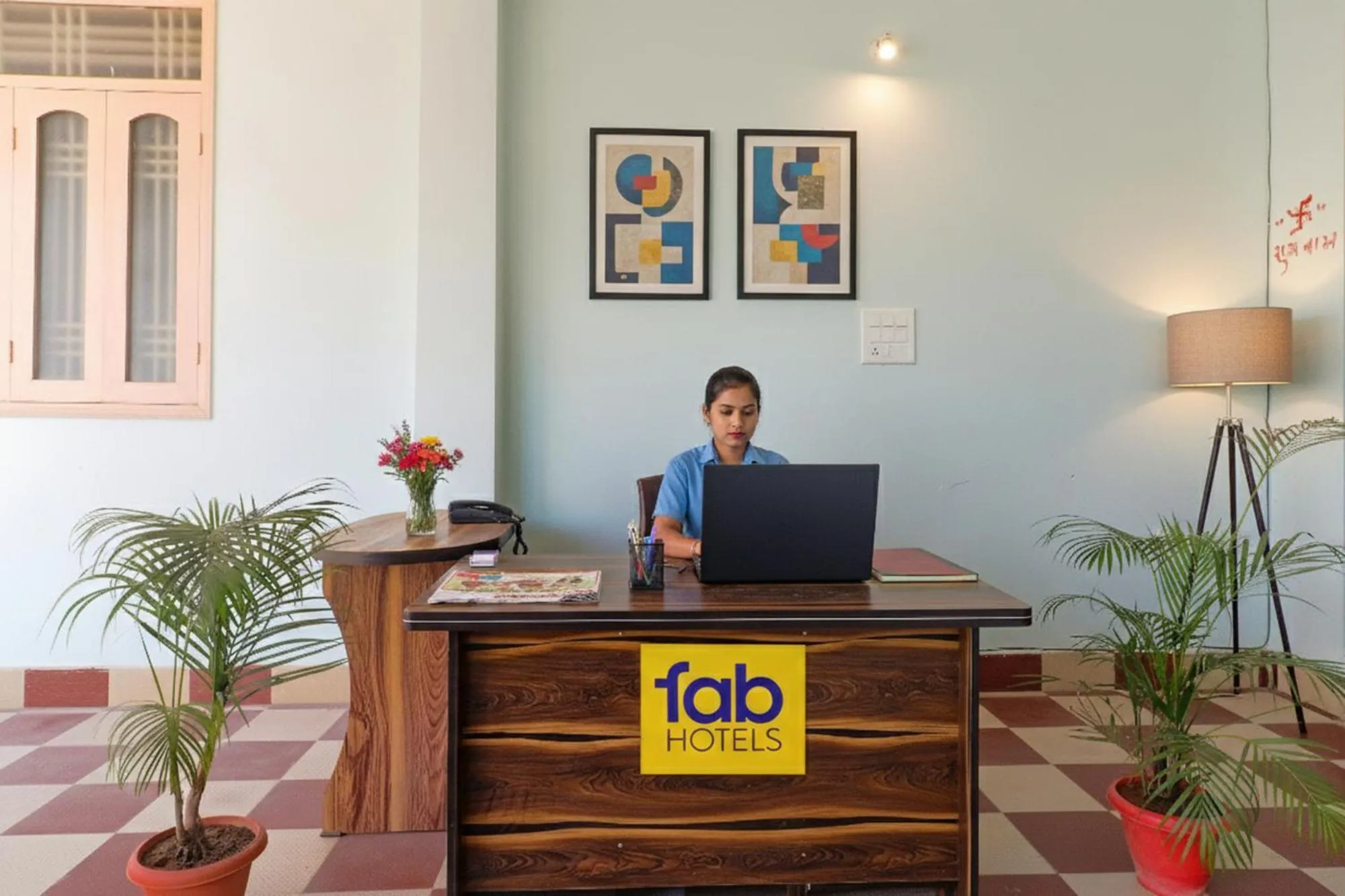 Lobby or reception in FabHotel Buddha Residency