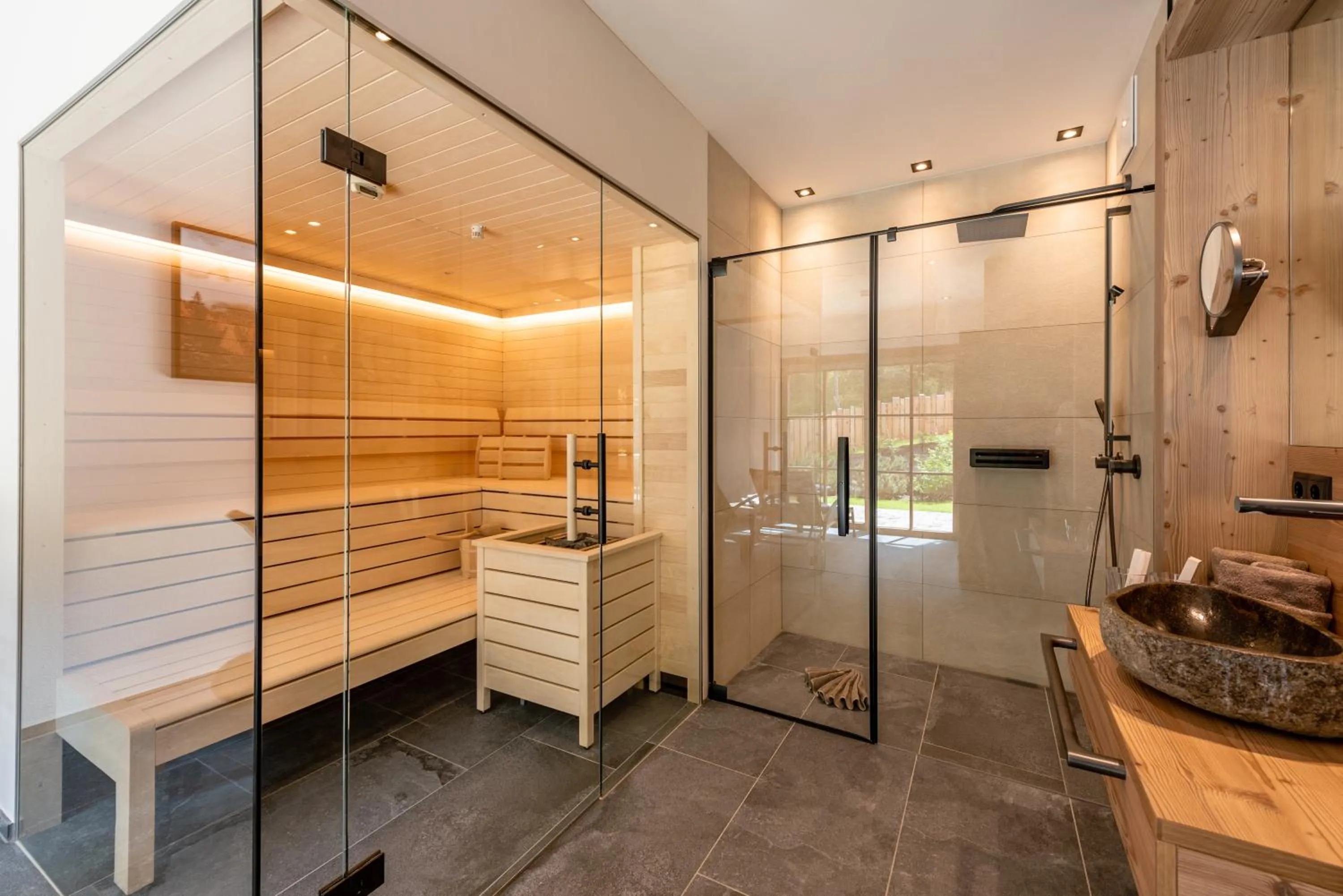 Shower in Natursinn Mountainchalets