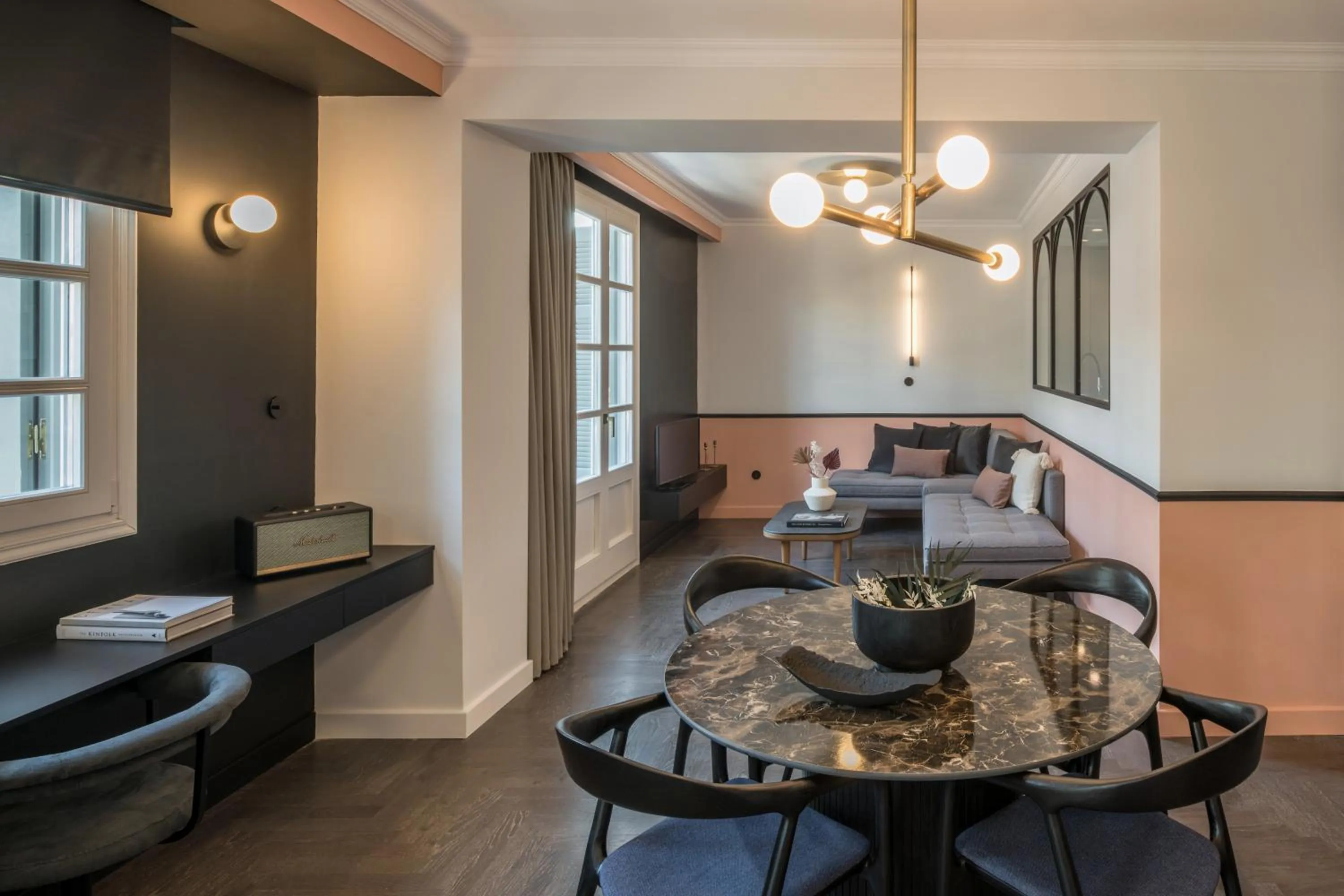 Living room in 72 AD Suites