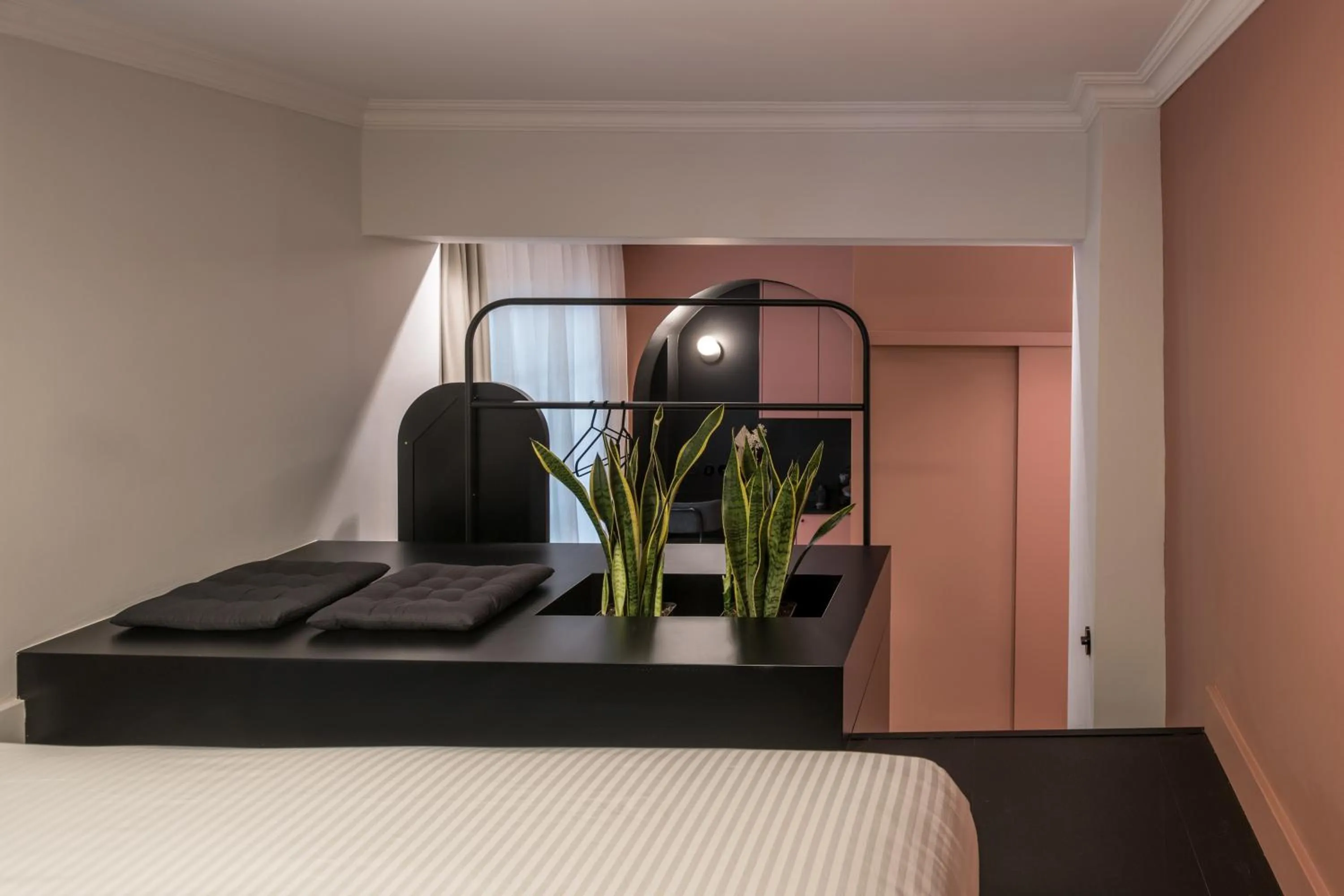 Decorative detail, Bed in 72 AD Suites