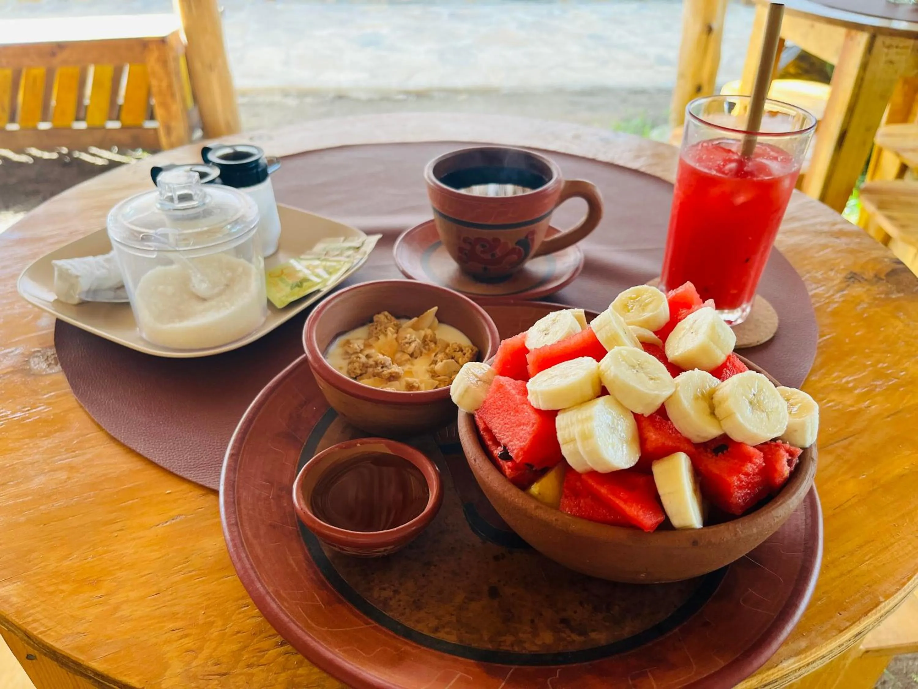 Breakfast in Hotel Cabañas Puesta del Sol