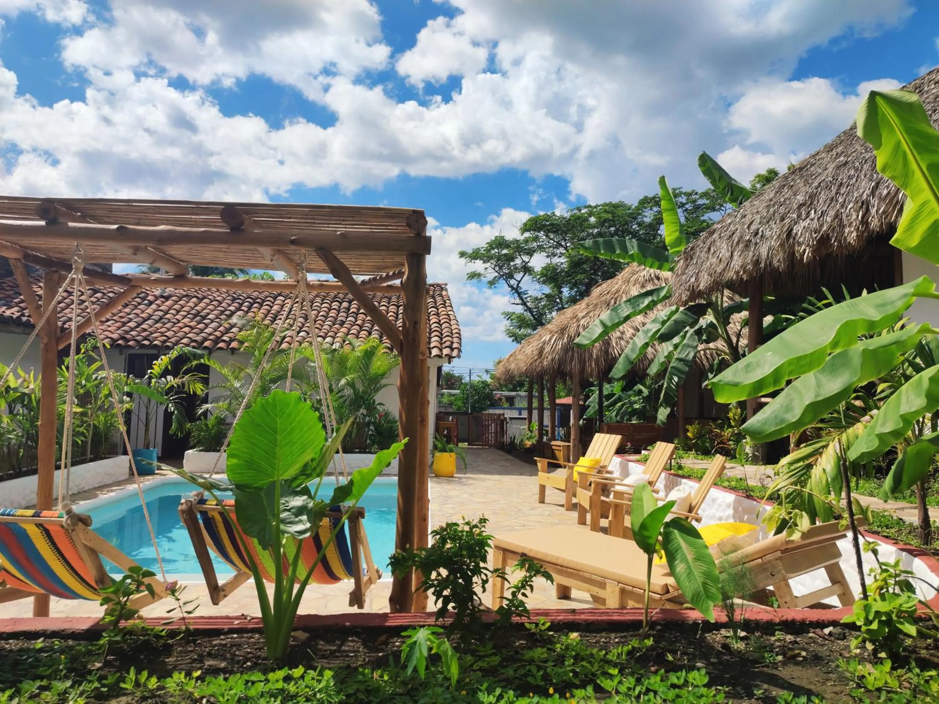 Swimming pool in Hotel Cabañas Puesta del Sol