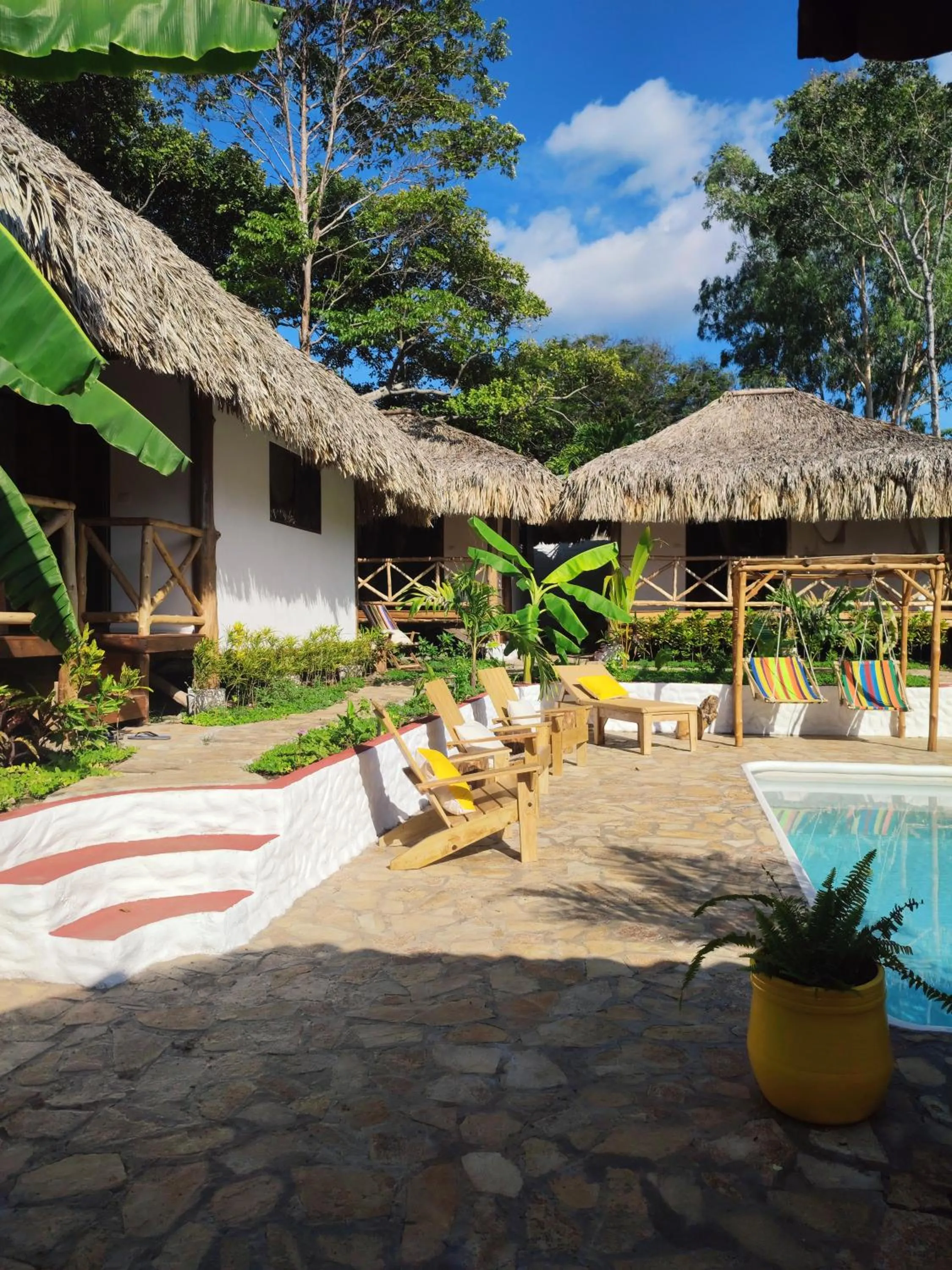 Swimming pool in Hotel Cabañas Puesta del Sol