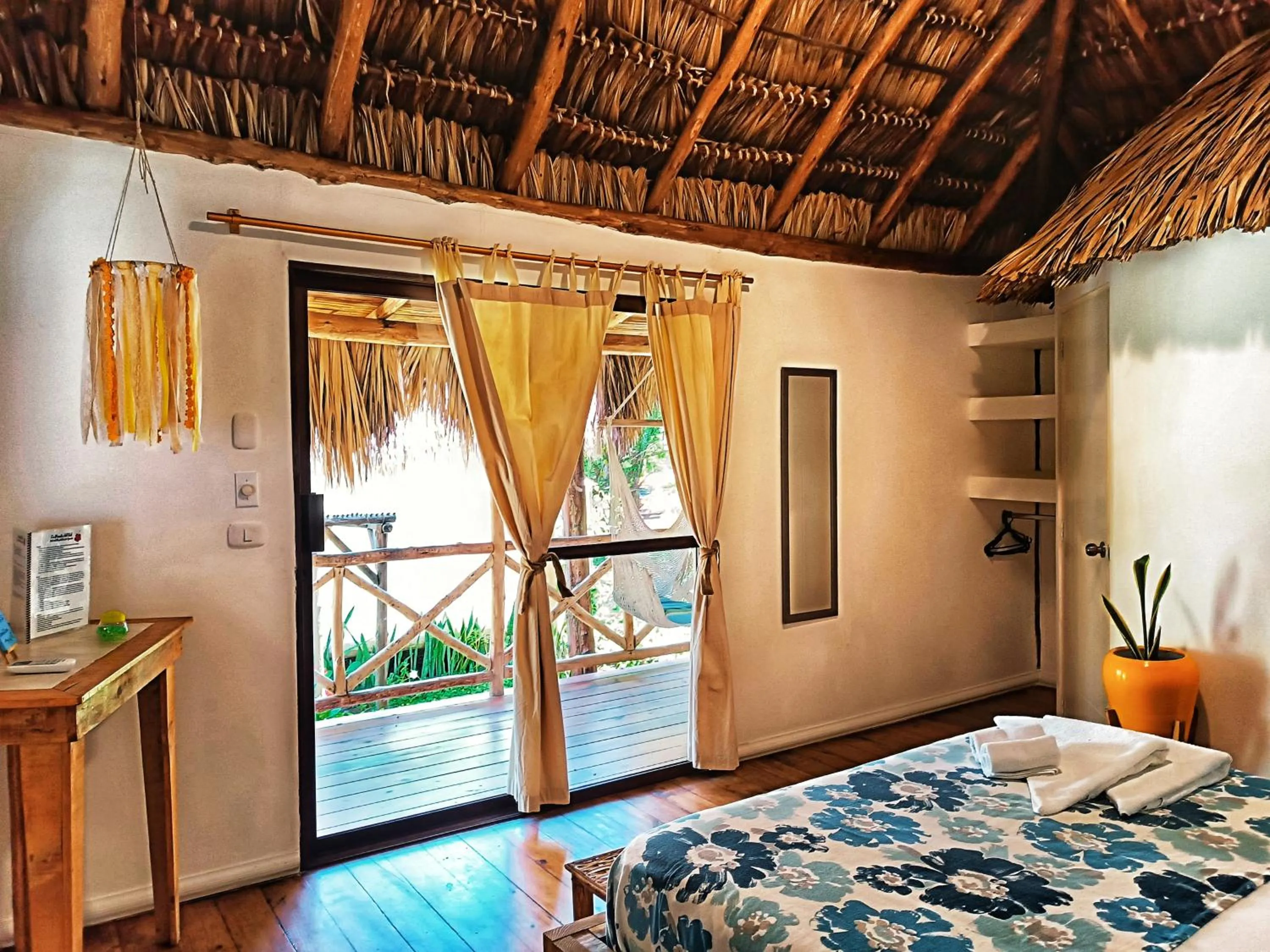 Bed in Hotel Cabañas Puesta del Sol