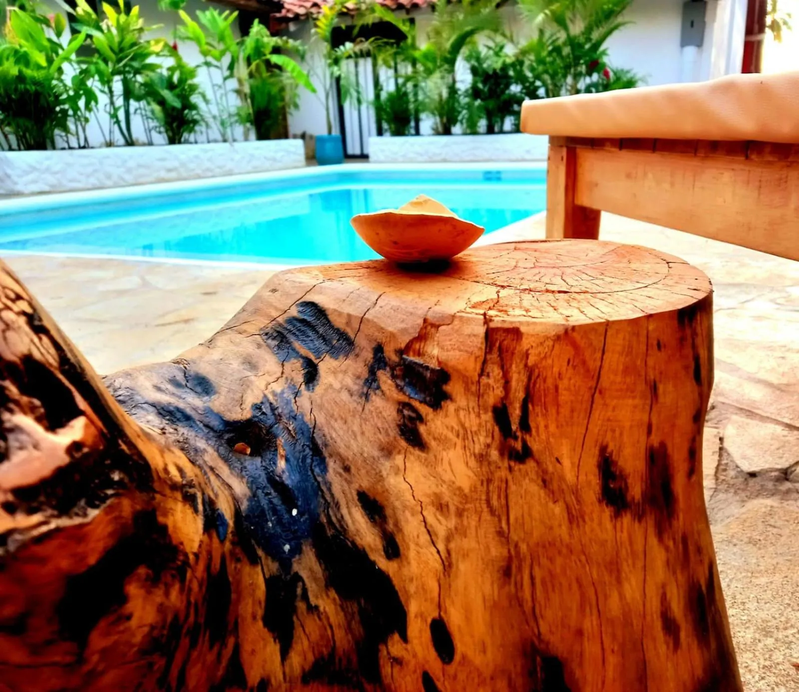 Swimming pool in Hotel Cabañas Puesta del Sol