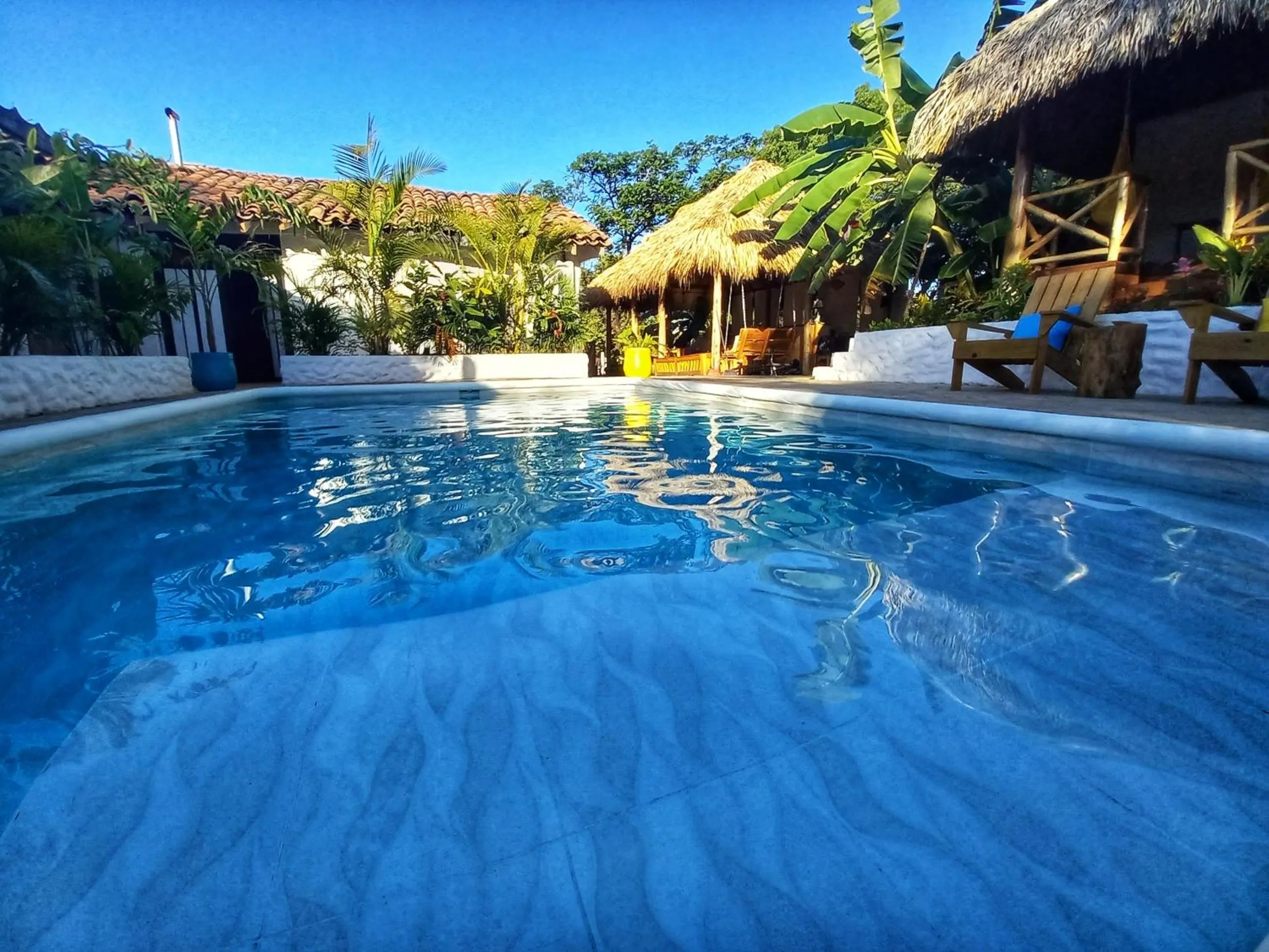 Swimming pool in Hotel Cabañas Puesta del Sol