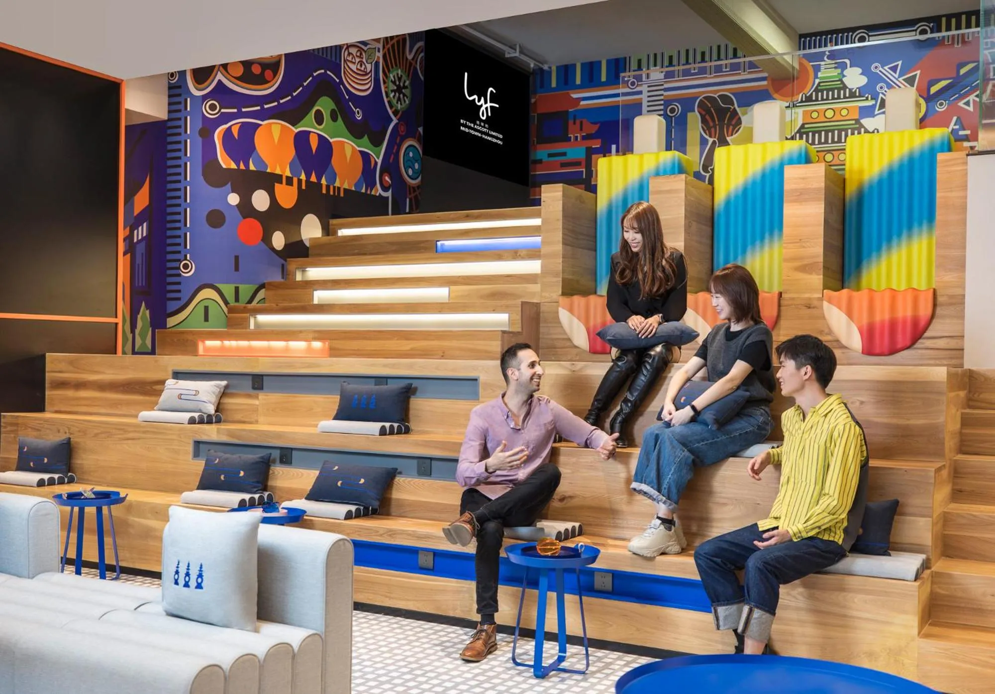 Seating area in lyf Mid-Town Hangzhou