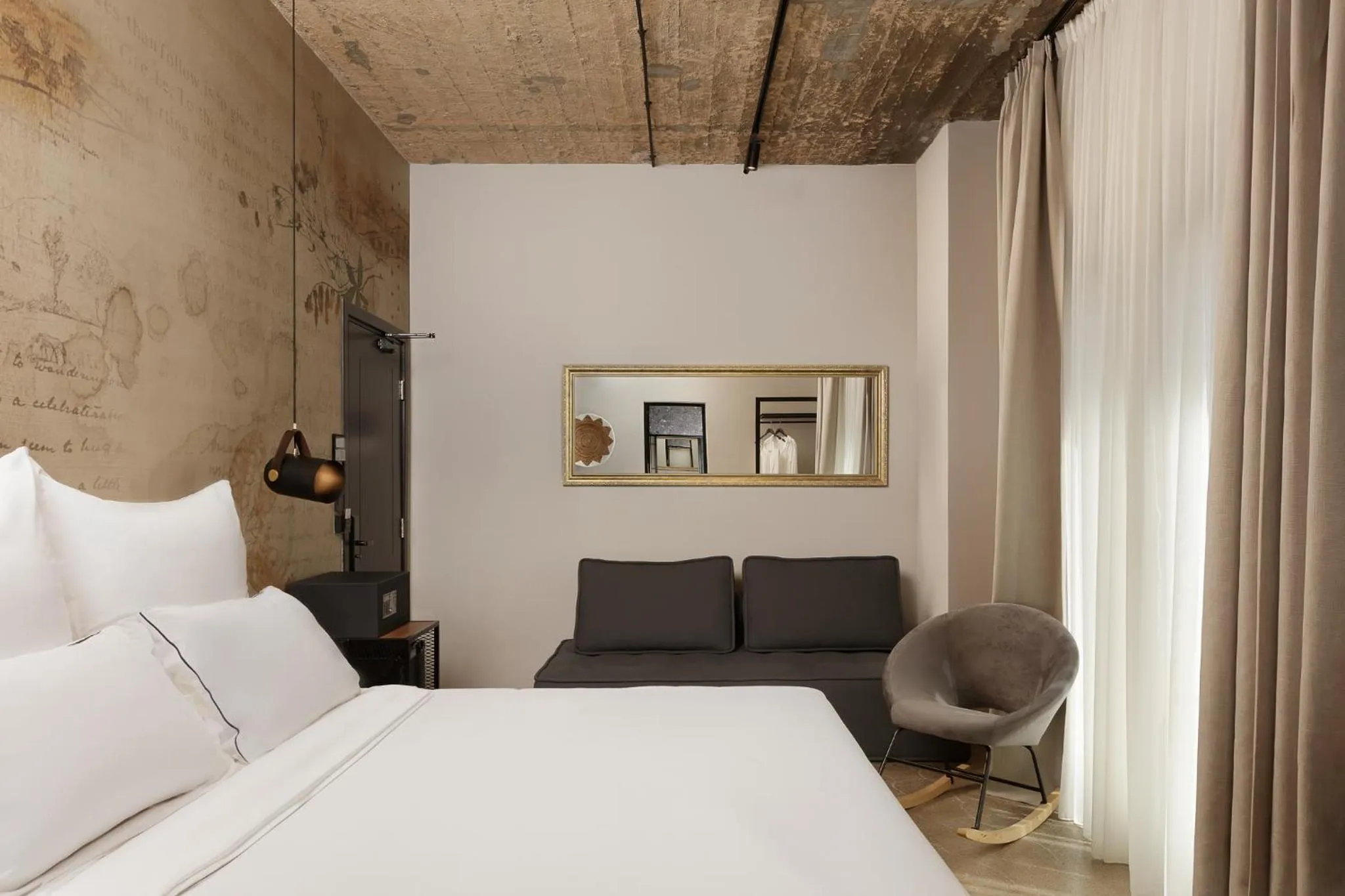 Living room, Bed in Brown Spices Psiri, a member of Brown Hotels