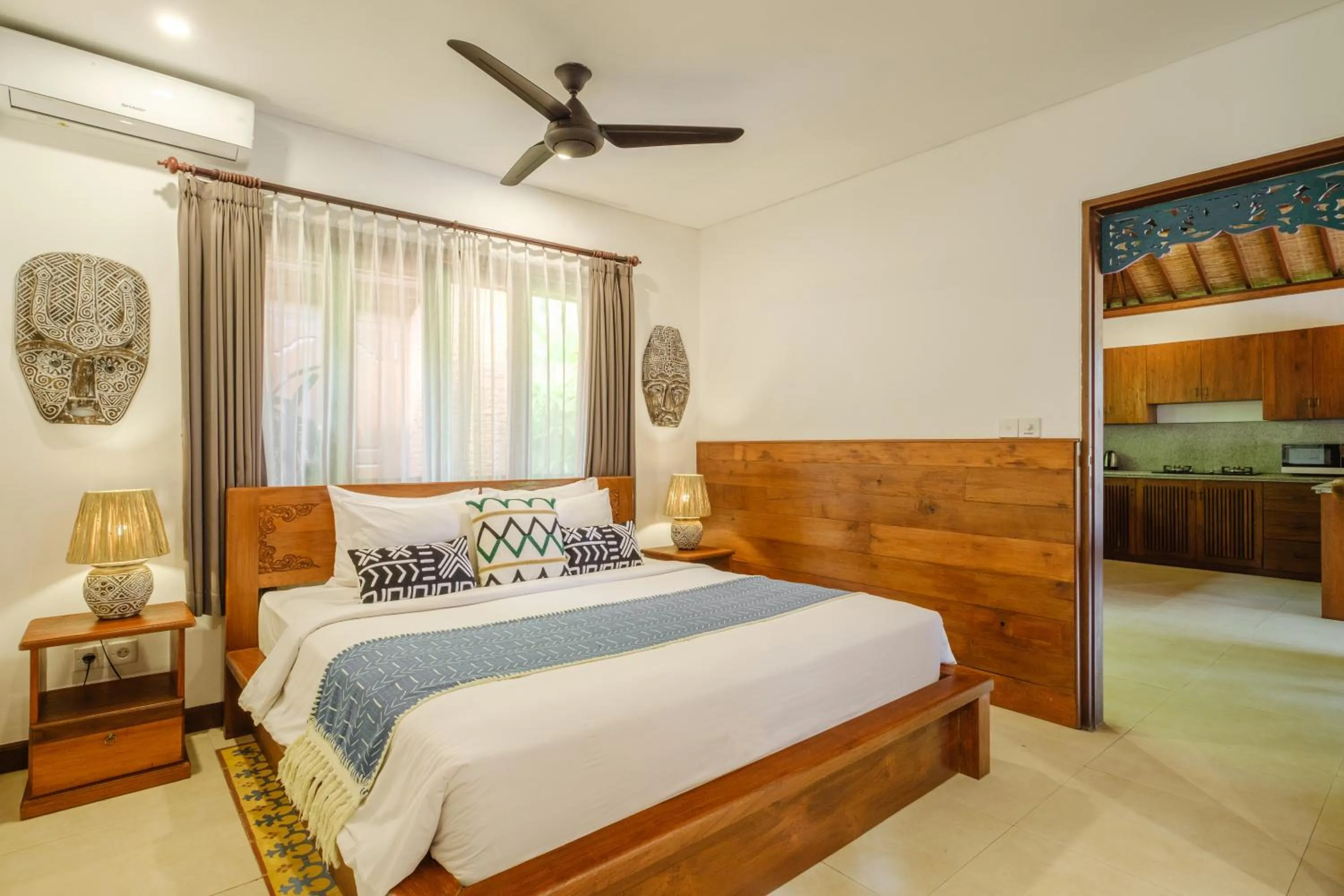 Bed in Villa Asrava Ubud