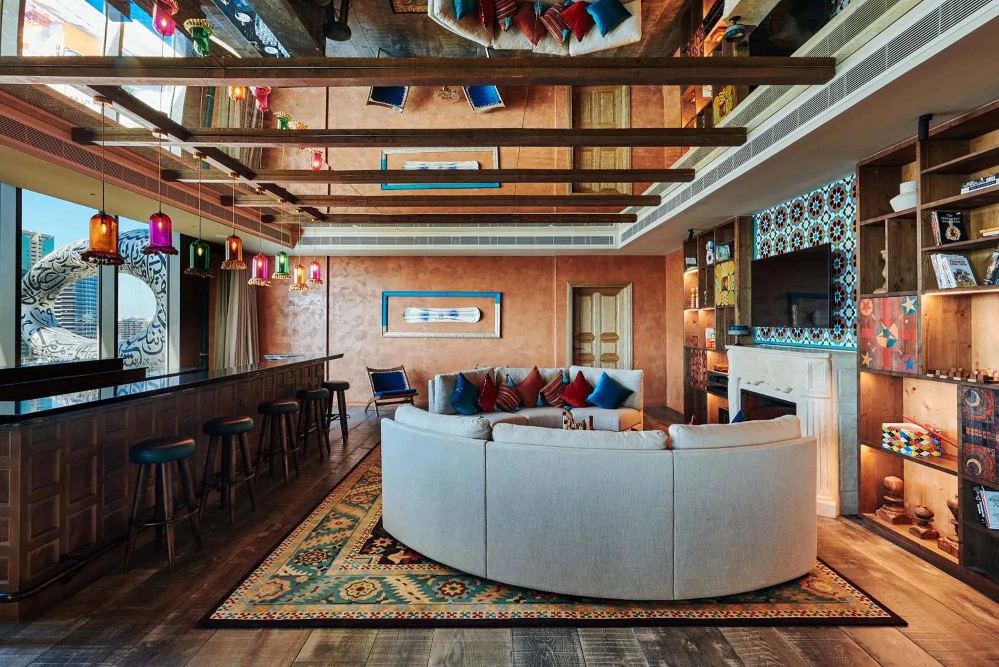 Living room in 25hours Hotel Dubai One Central