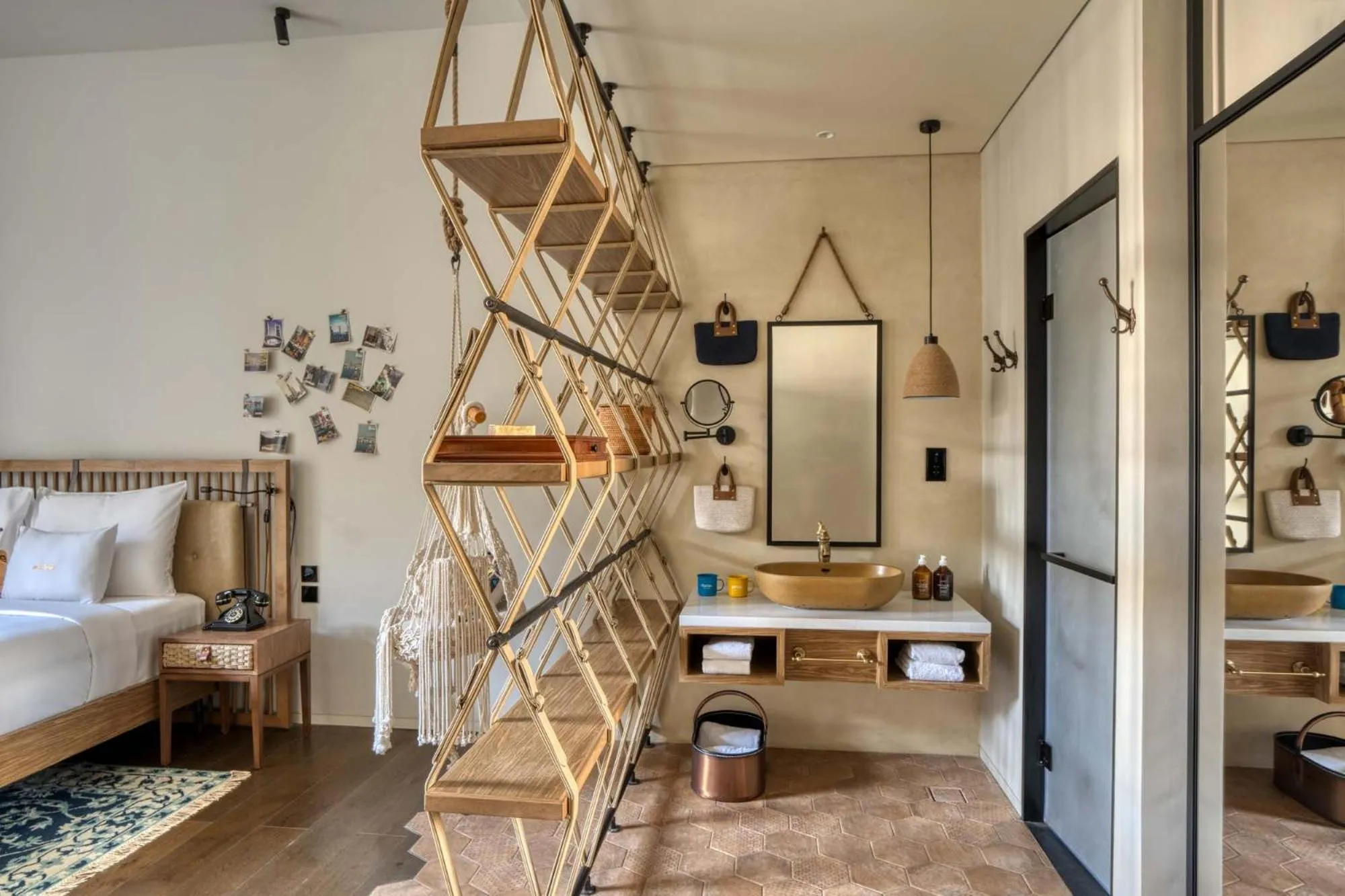 Bathroom, Bed in 25hours Hotel Dubai One Central