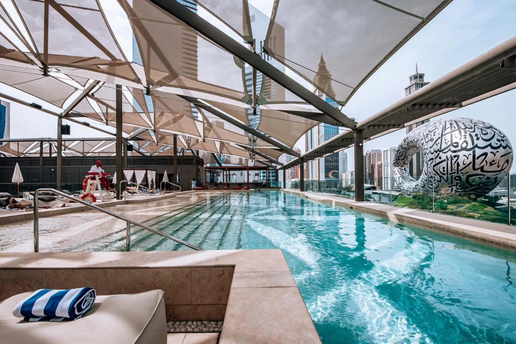 Swimming pool in 25hours Hotel Dubai One Central