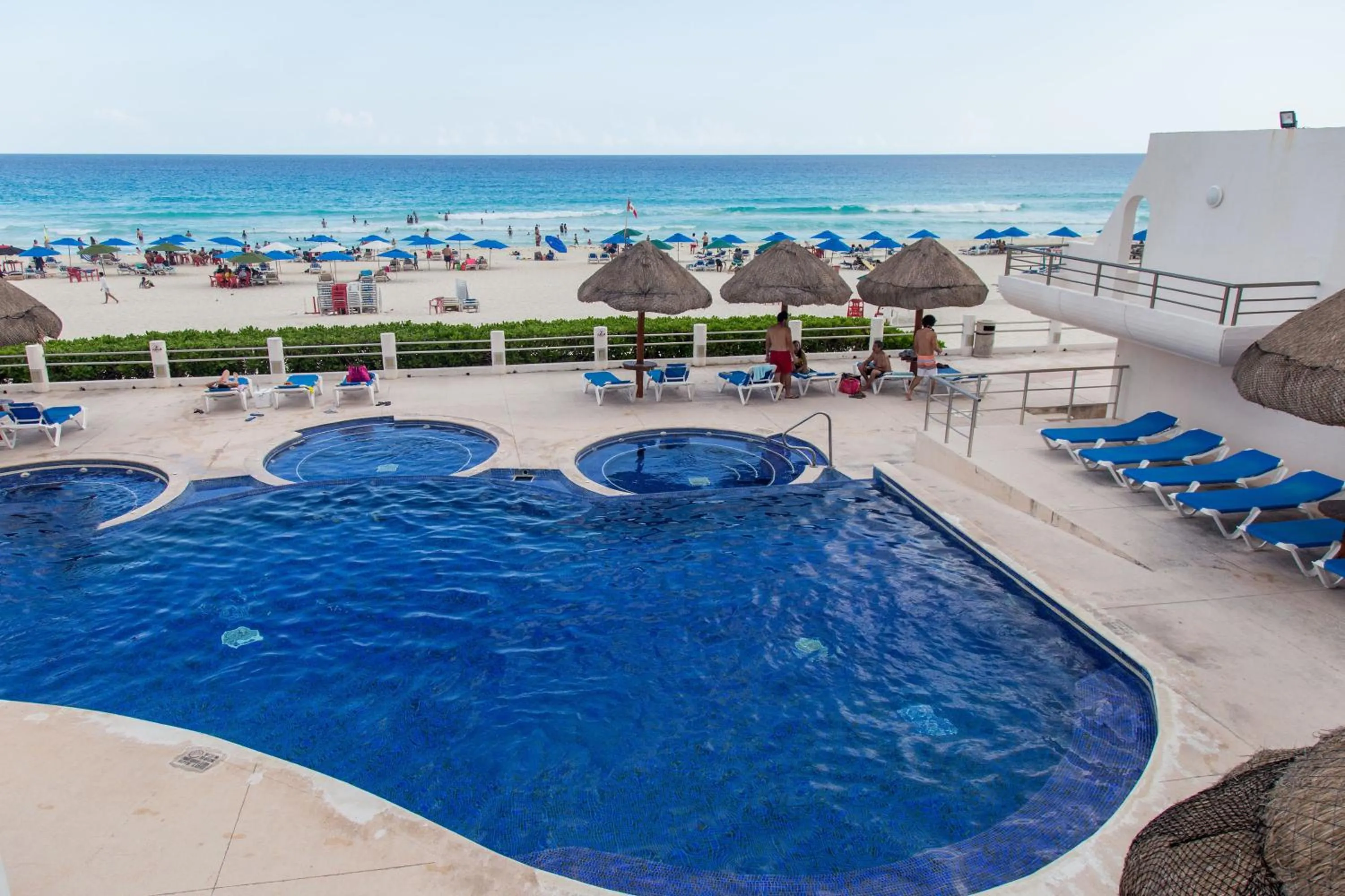 Pool view in Amazing Caribbean Ocean view at Villas Marlin in Cancun