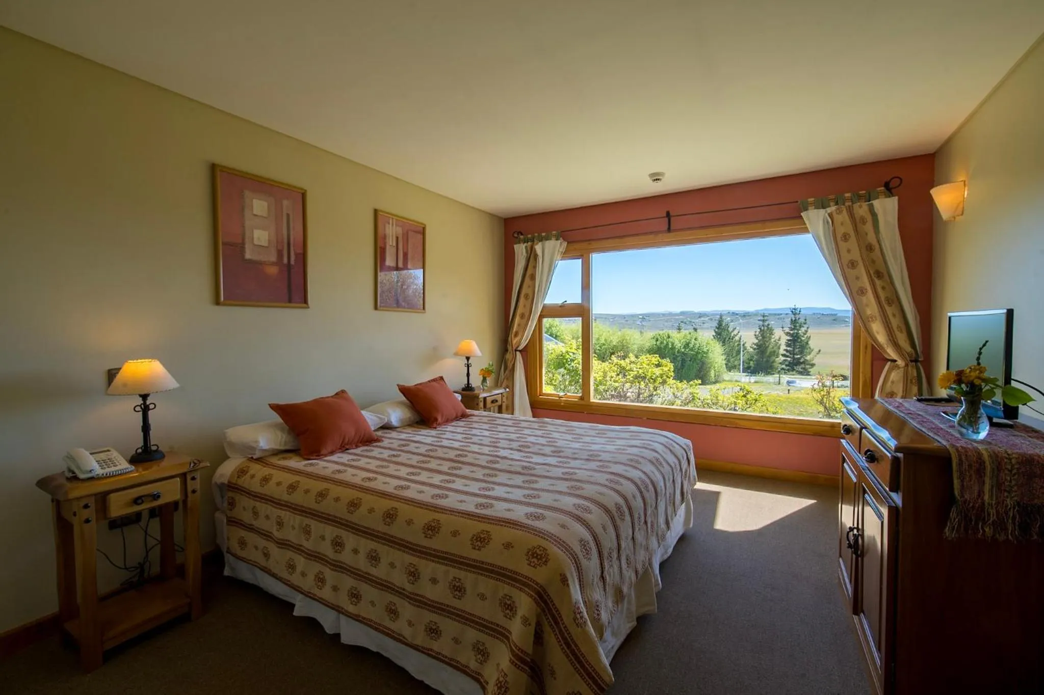 Bed in Hosteria Los Hielos