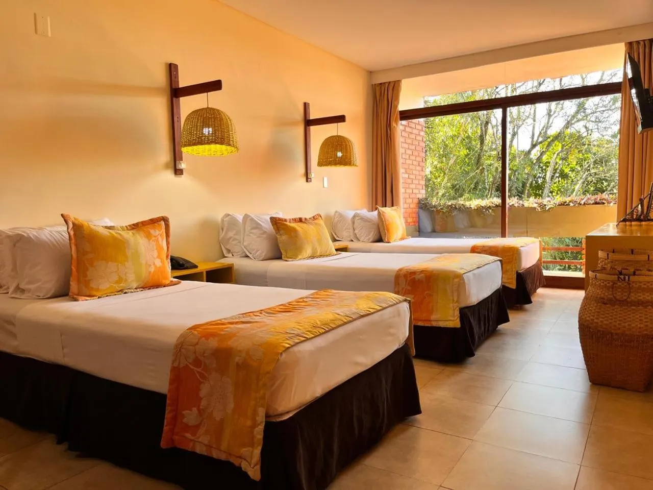 Bed in Hotel Raices Esturion