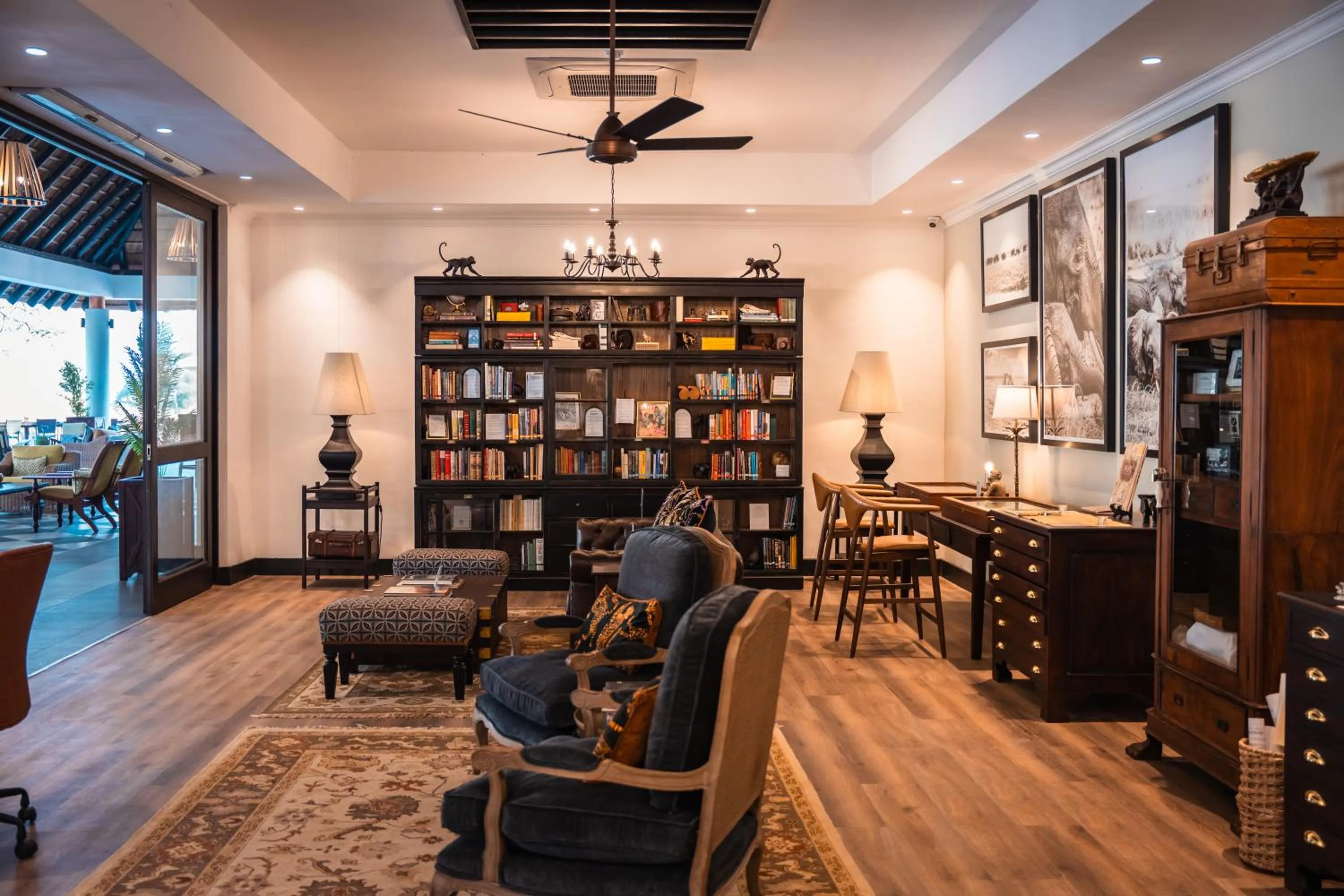 Library in The Chobe Safari Lodge
