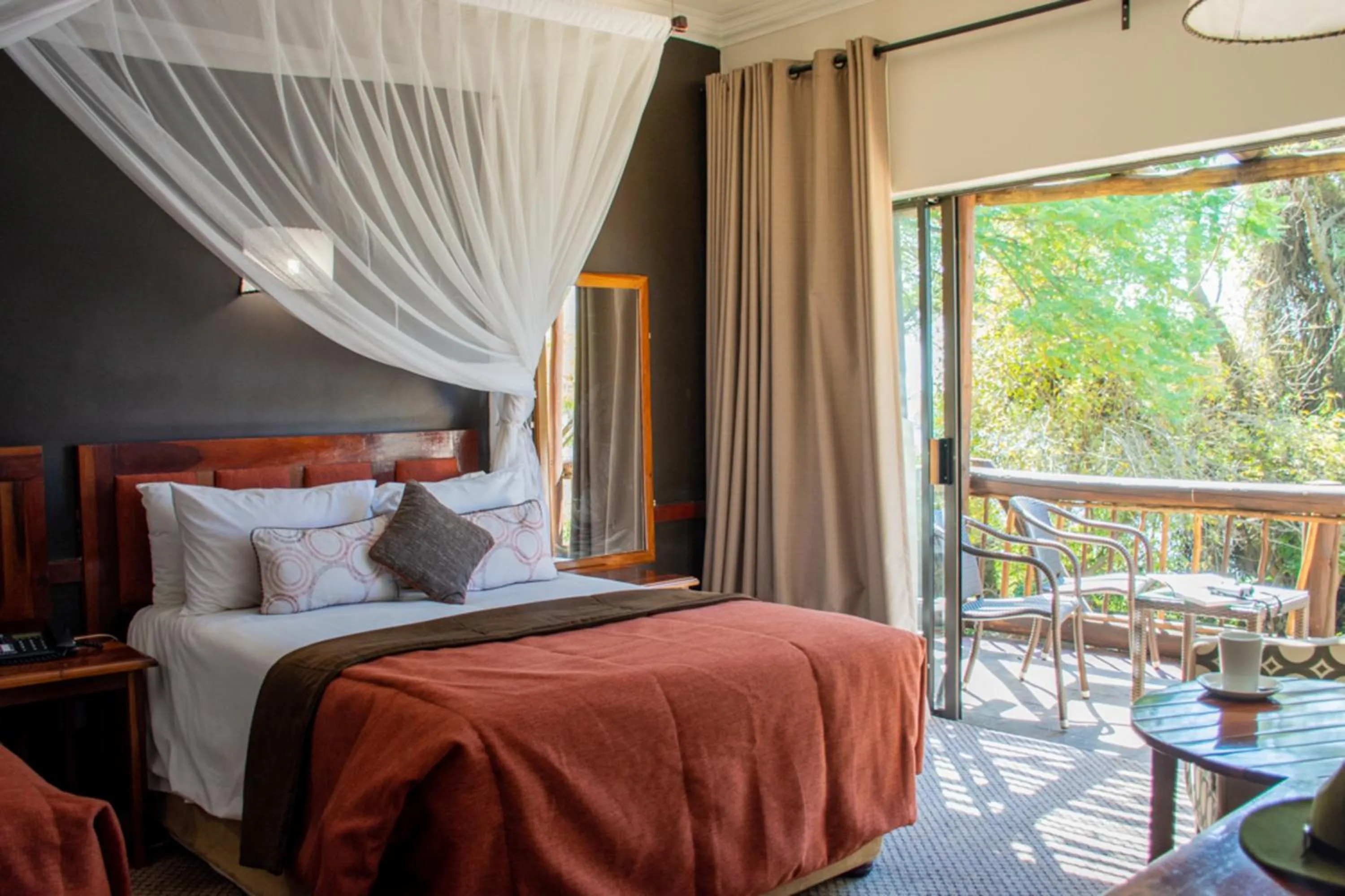 Bed in The Chobe Safari Lodge