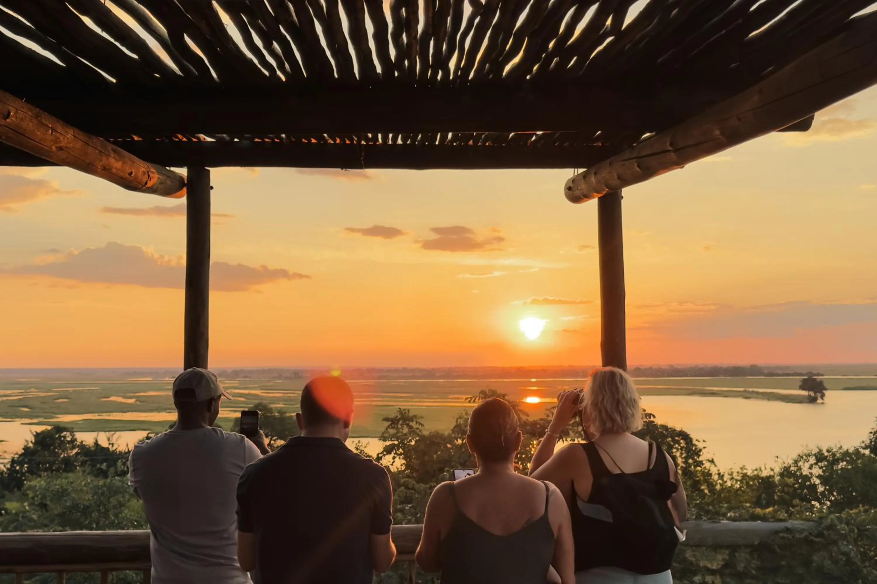 Sunset in The Chobe Safari Lodge