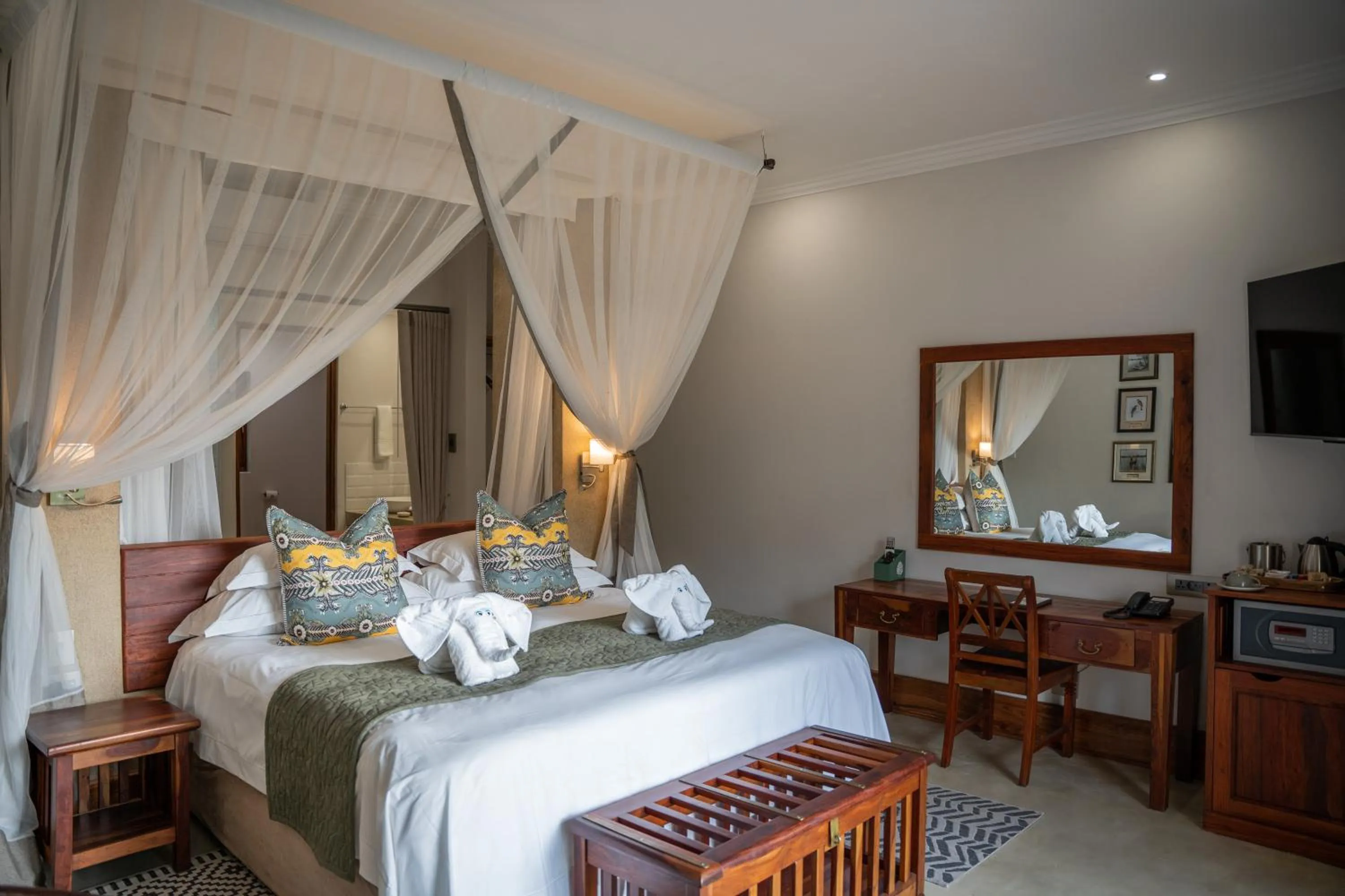 Bed in The Chobe Safari Lodge