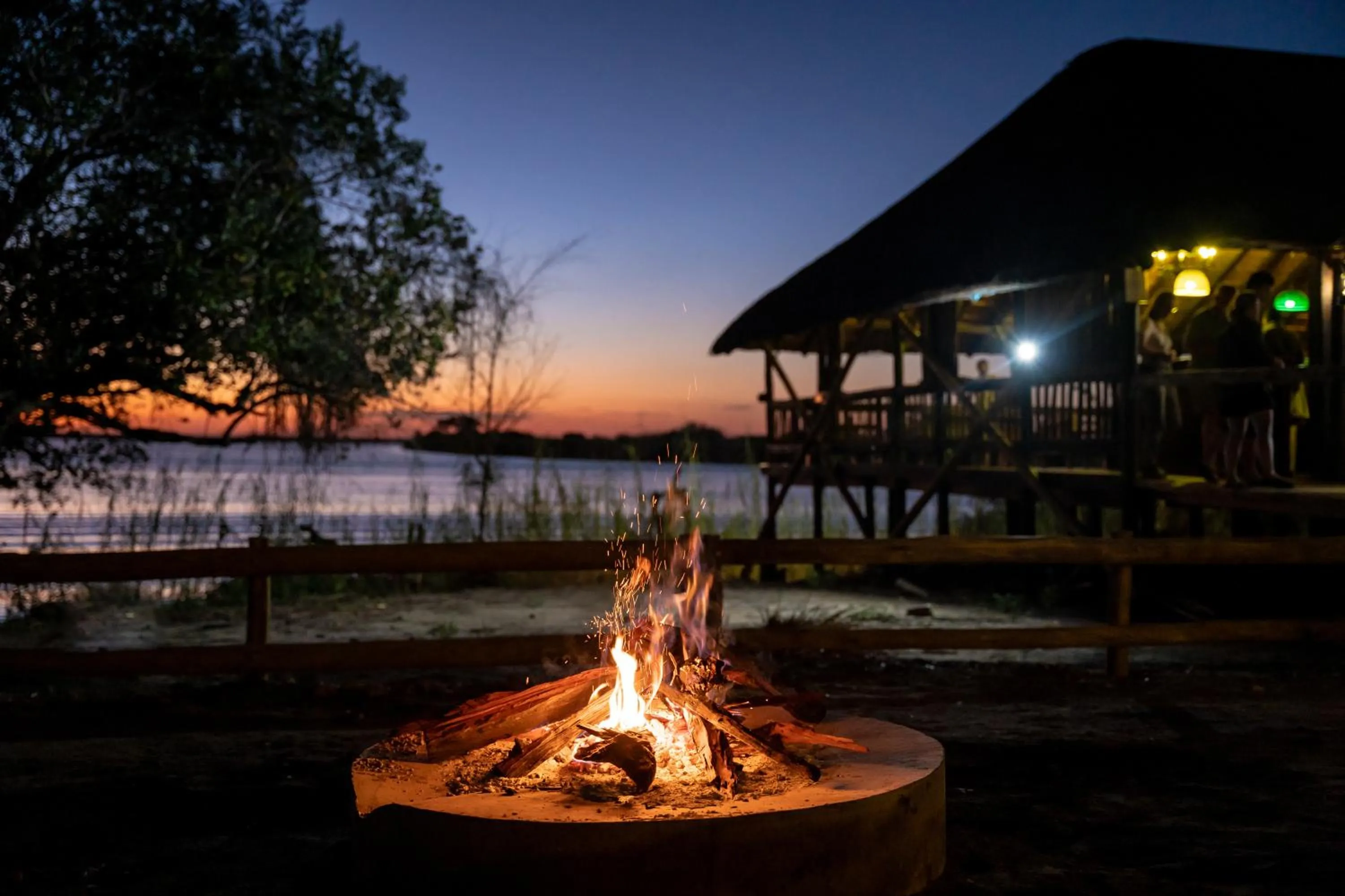 Sunset in The Chobe Safari Lodge