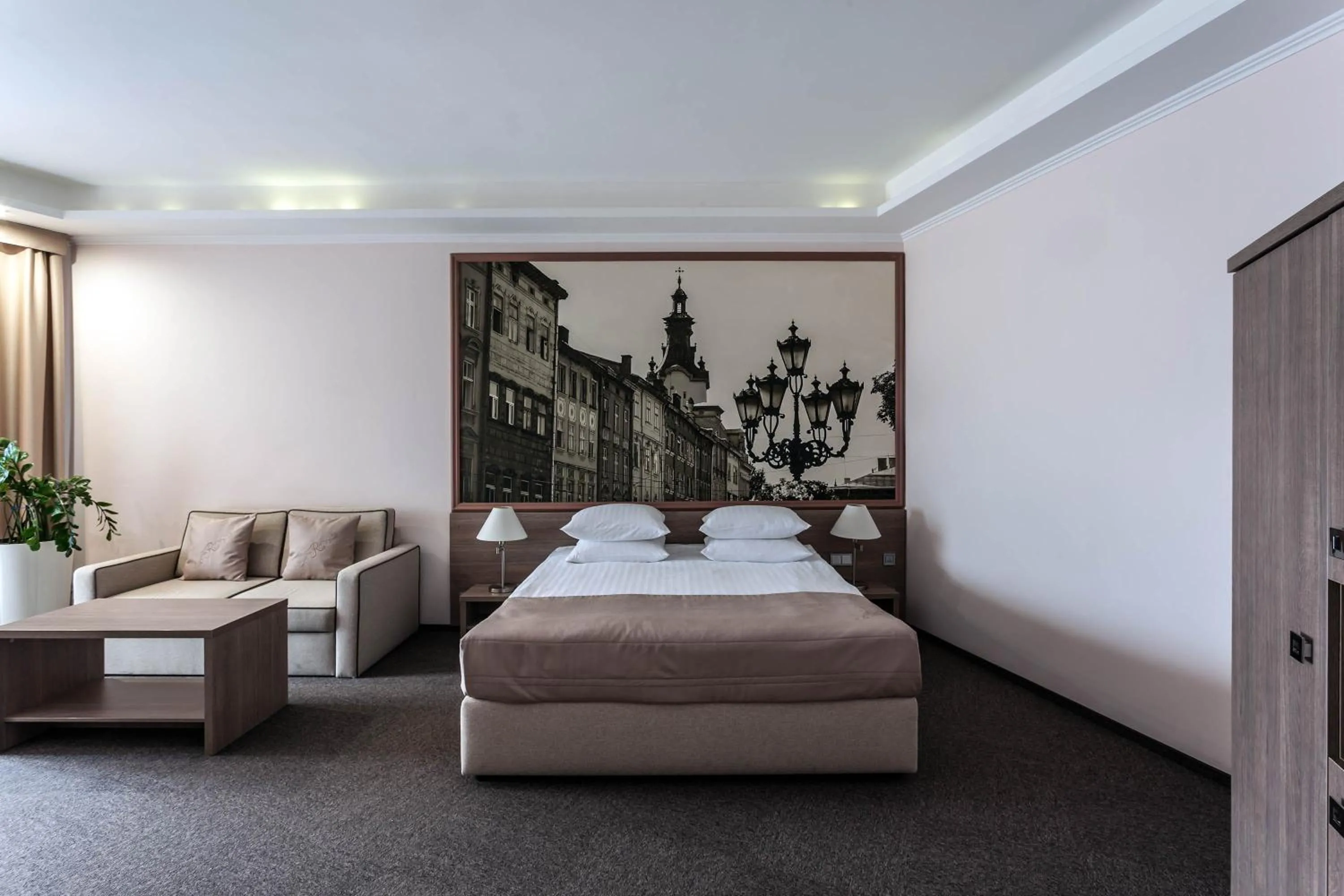 Bed in Rius Hotel Lviv