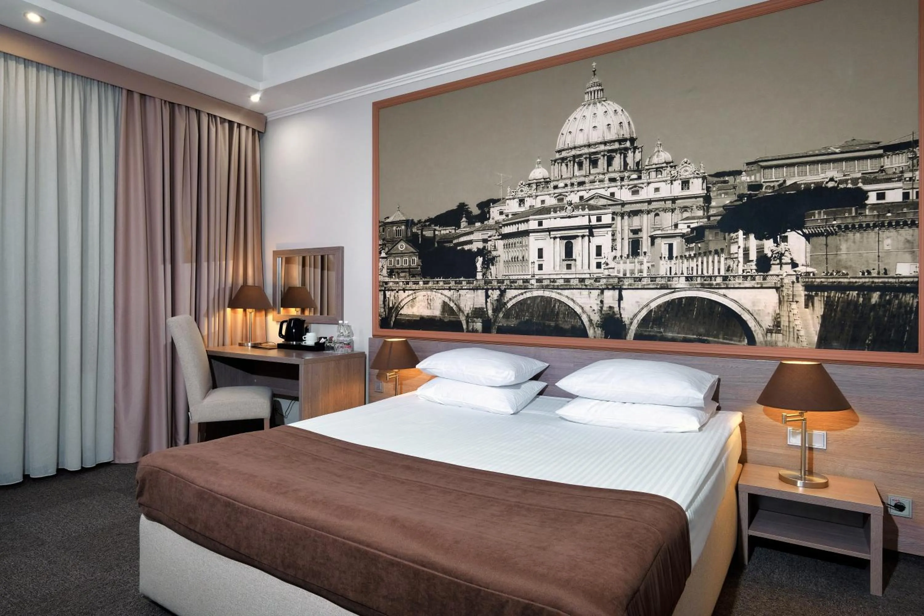 Bed in Rius Hotel Lviv